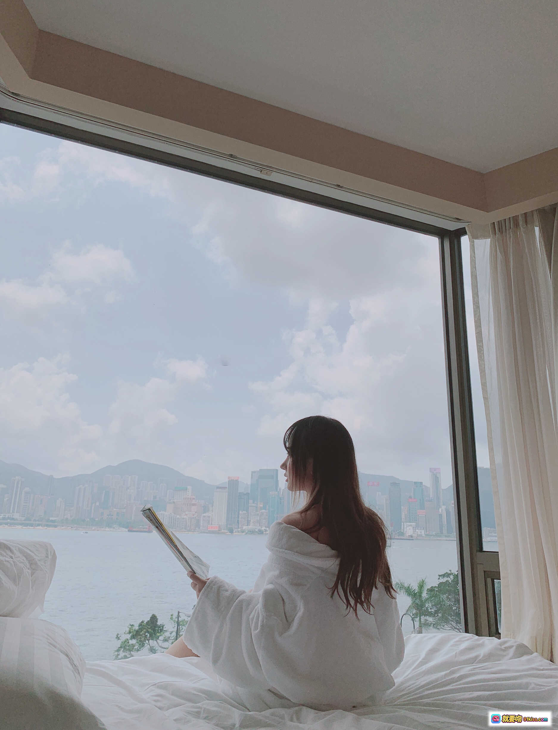 图片[7] - 过期米线线喵003日常写真：黑丝美腿+猫耳发饰+洛丽塔裙装+甜美少女风床照 - 就要吻