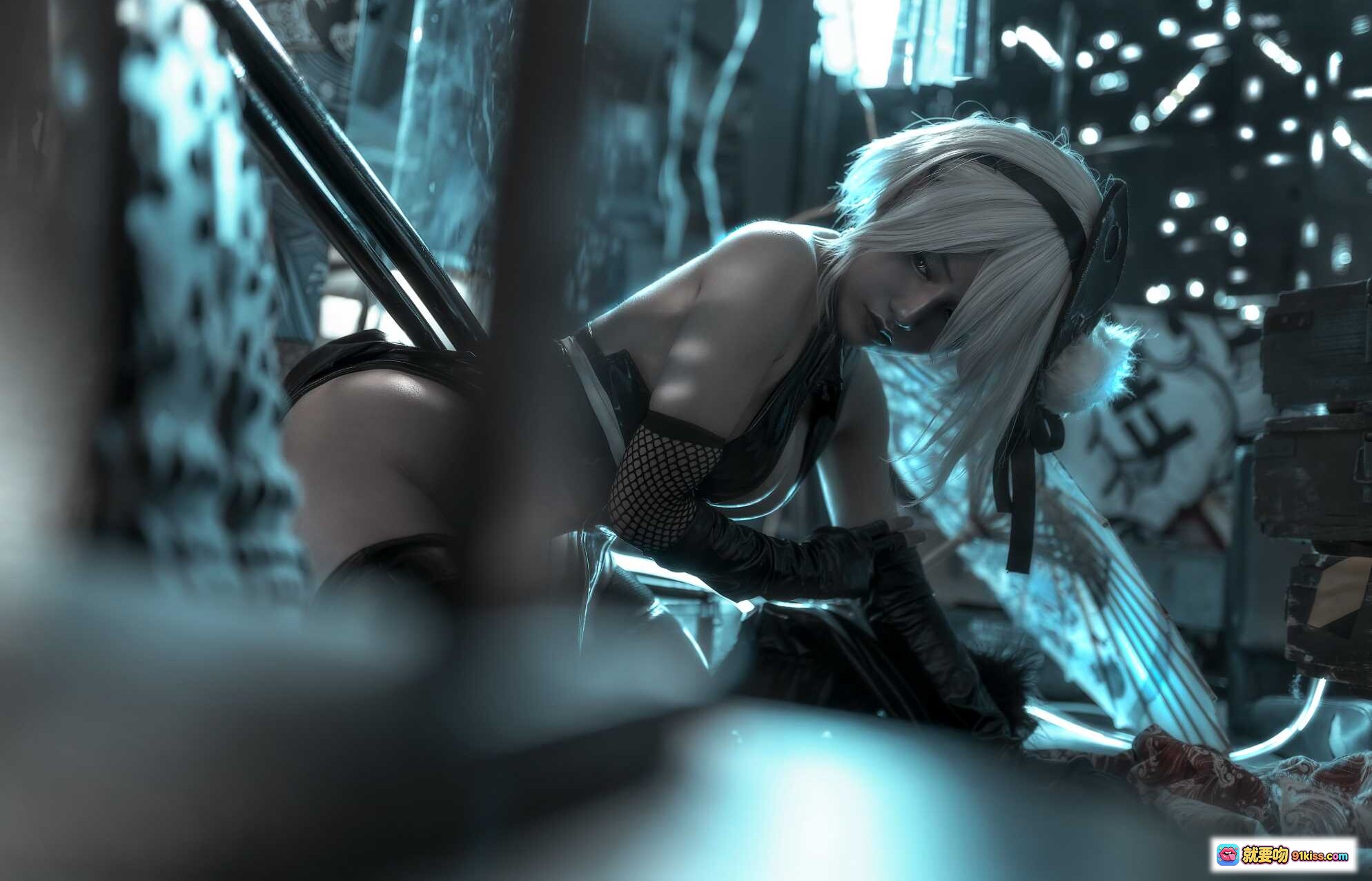 图片[9] - 一笑芳香沁 NO.028 2B忍者 Cosplay 写真集 25P 89MB 黑色战衣 白发骷髅背景 日式和风 暗黑系 美少女 二次元 高清图集 - 就要吻