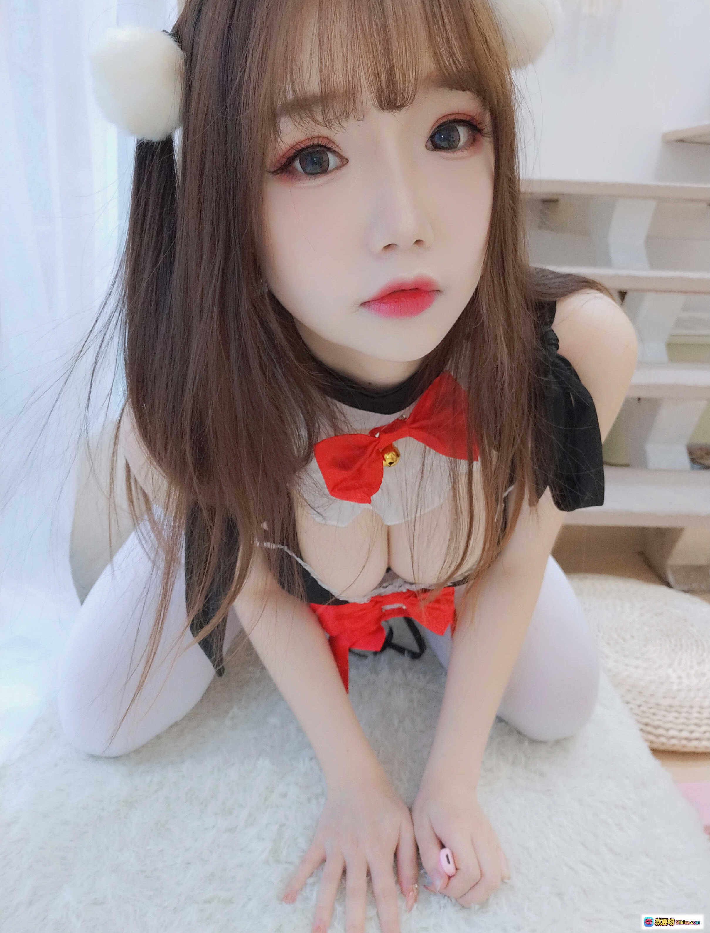 图片[9] - 雪晴Astra NO.013 元宵节雪宝写真 白丝美腿 猫耳女仆装 甜美可爱风 室内私房摄影 60P高清图集 - 就要吻