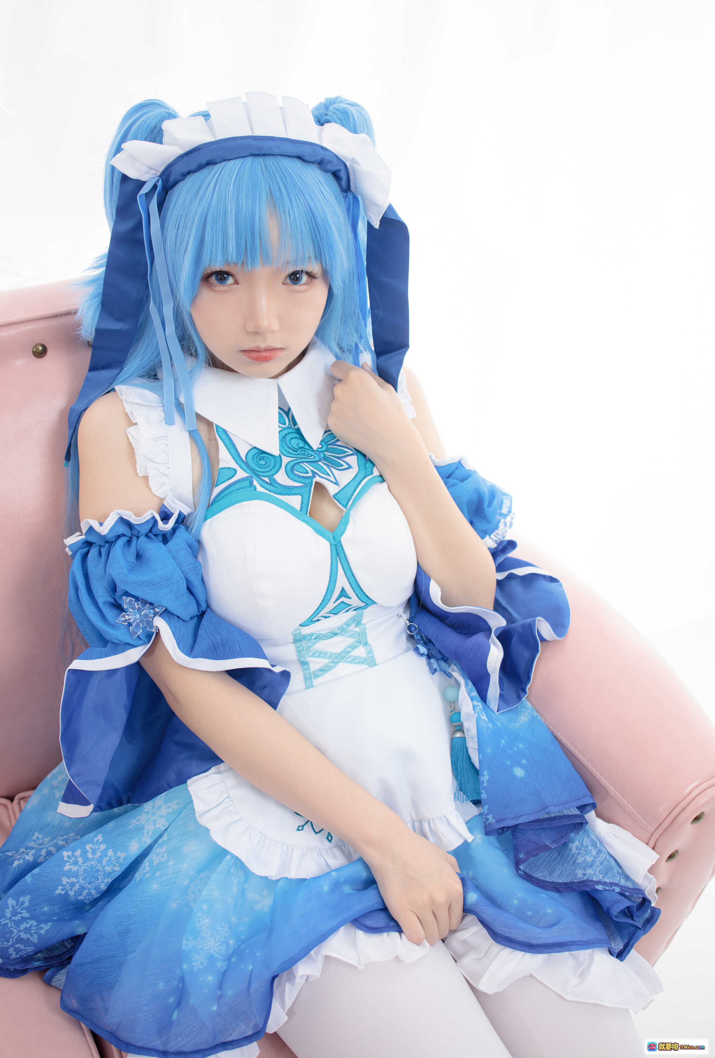 图片[1] - 雪晴Astra NO.009 JKFUN-023 蓝发女仆装cosplay写真 甜美可爱 白蓝配色 精致蕾丝 萌系少女 高清摄影 100P无视频 - 就要吻