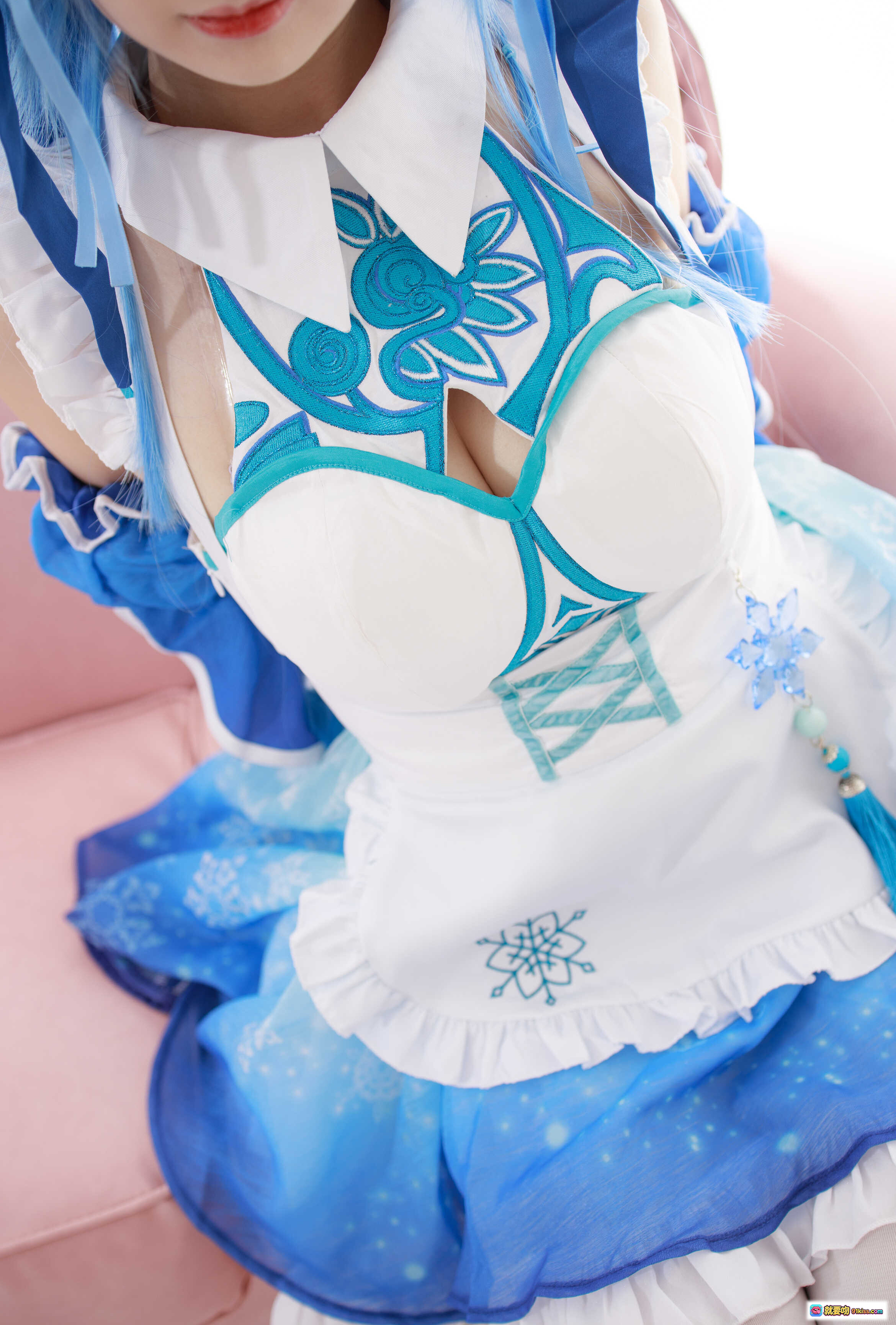 图片[2] - 雪晴Astra NO.009 JKFUN-023 蓝发女仆装cosplay写真 甜美可爱 白蓝配色 精致蕾丝 萌系少女 高清摄影 100P无视频 - 就要吻