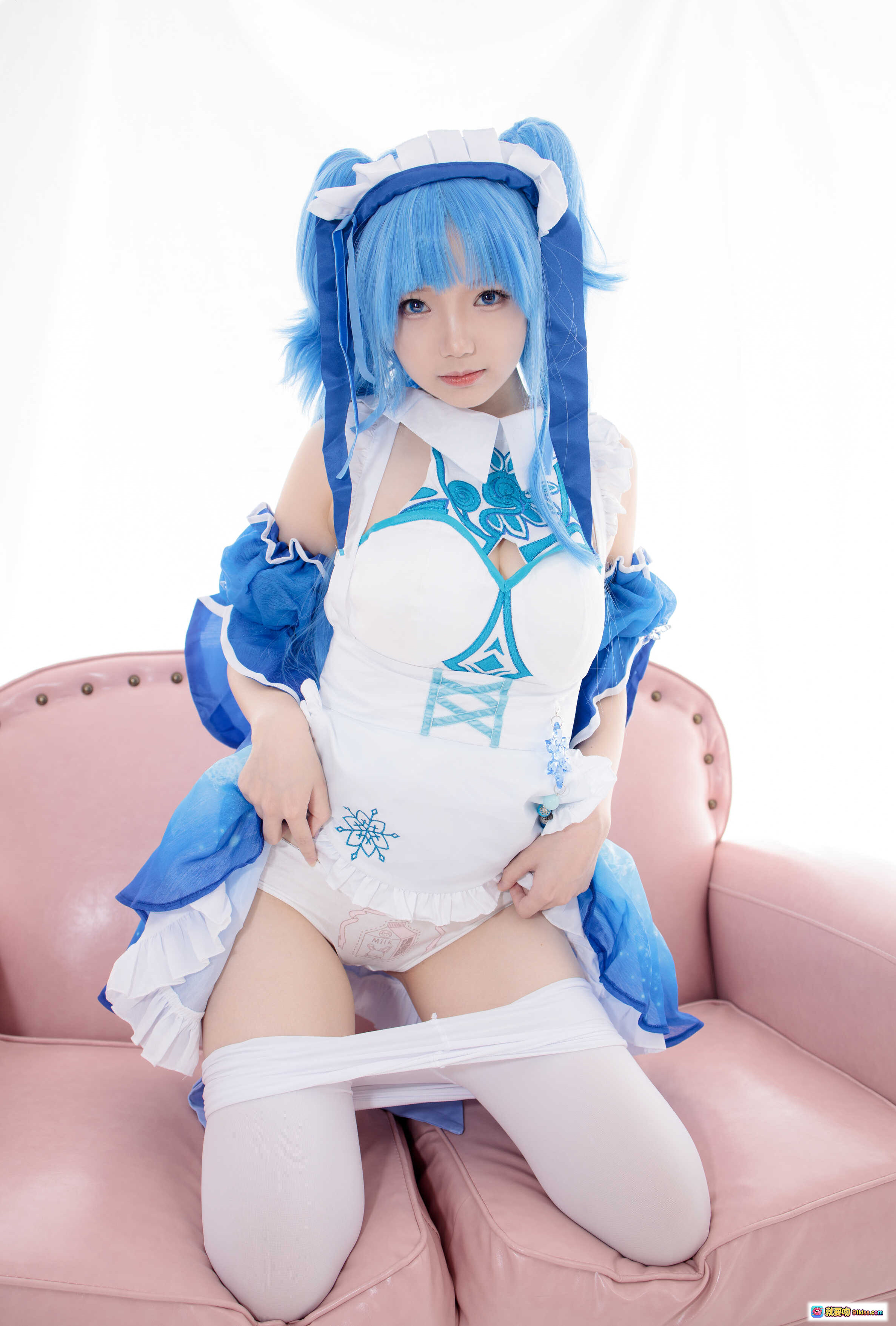 图片[10] - 雪晴Astra NO.009 JKFUN-023 蓝发女仆装cosplay写真 甜美可爱 白蓝配色 精致蕾丝 萌系少女 高清摄影 100P无视频 - 就要吻