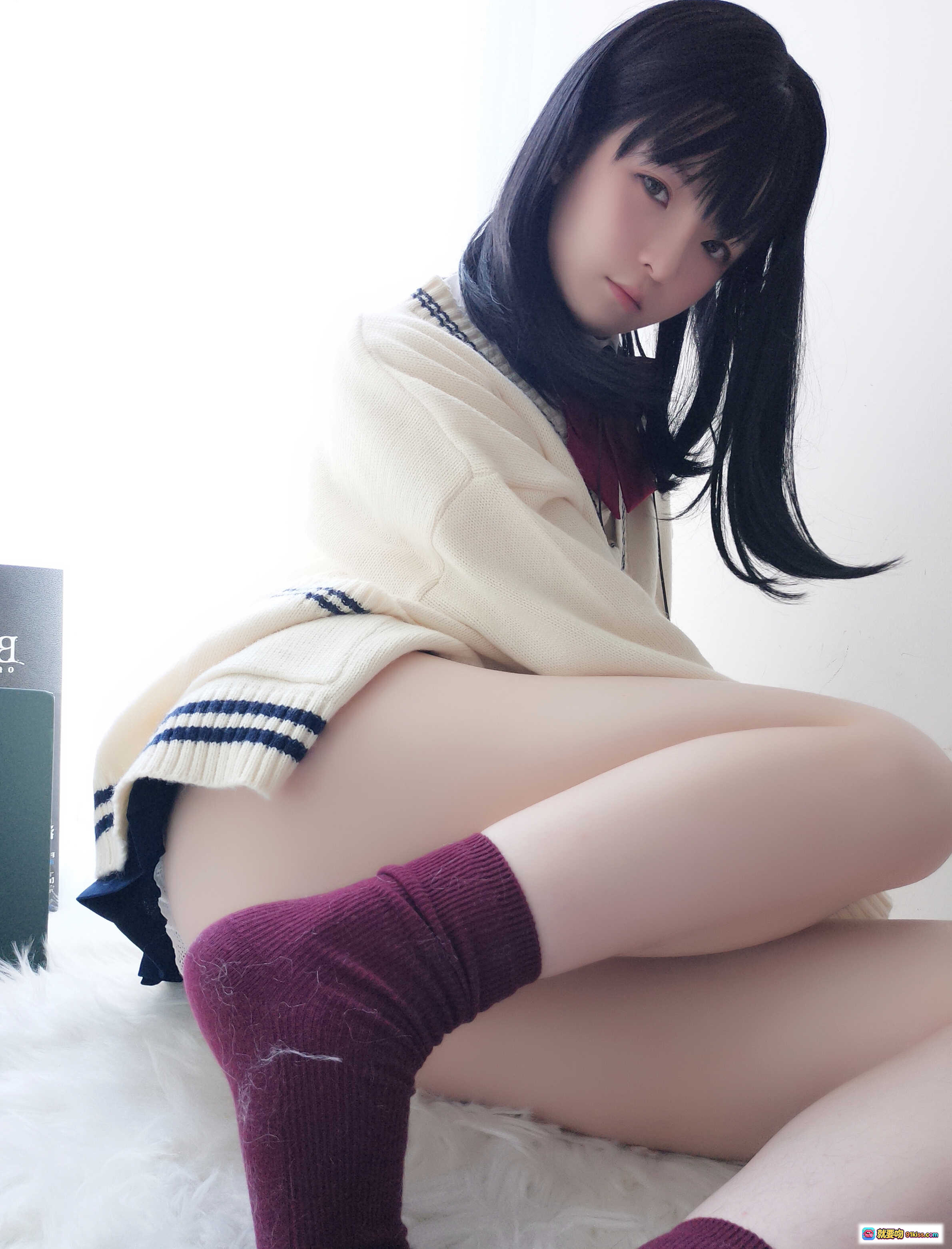 图片[5] - 小央泽NO.005宝多六花写真集35P性感校服美臀紫袜少女私房照 - 就要吻