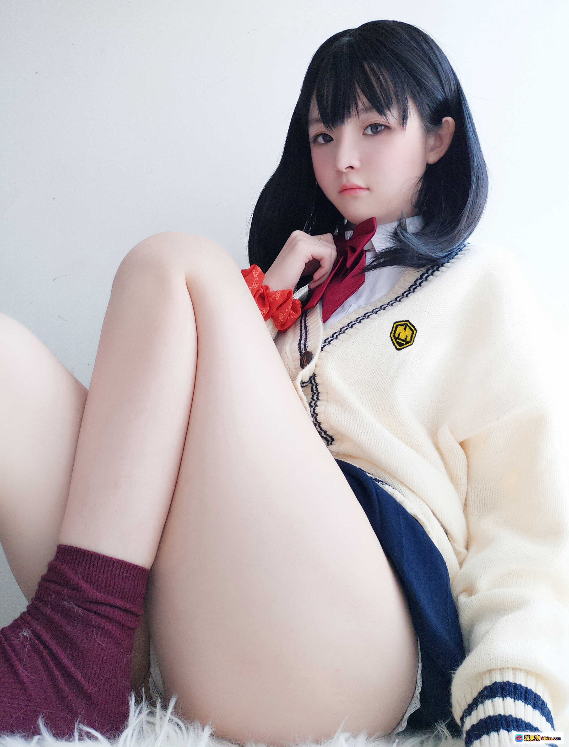 图片[2] - 小央泽NO.005宝多六花写真集35P性感校服美臀紫袜少女私房照 - 就要吻