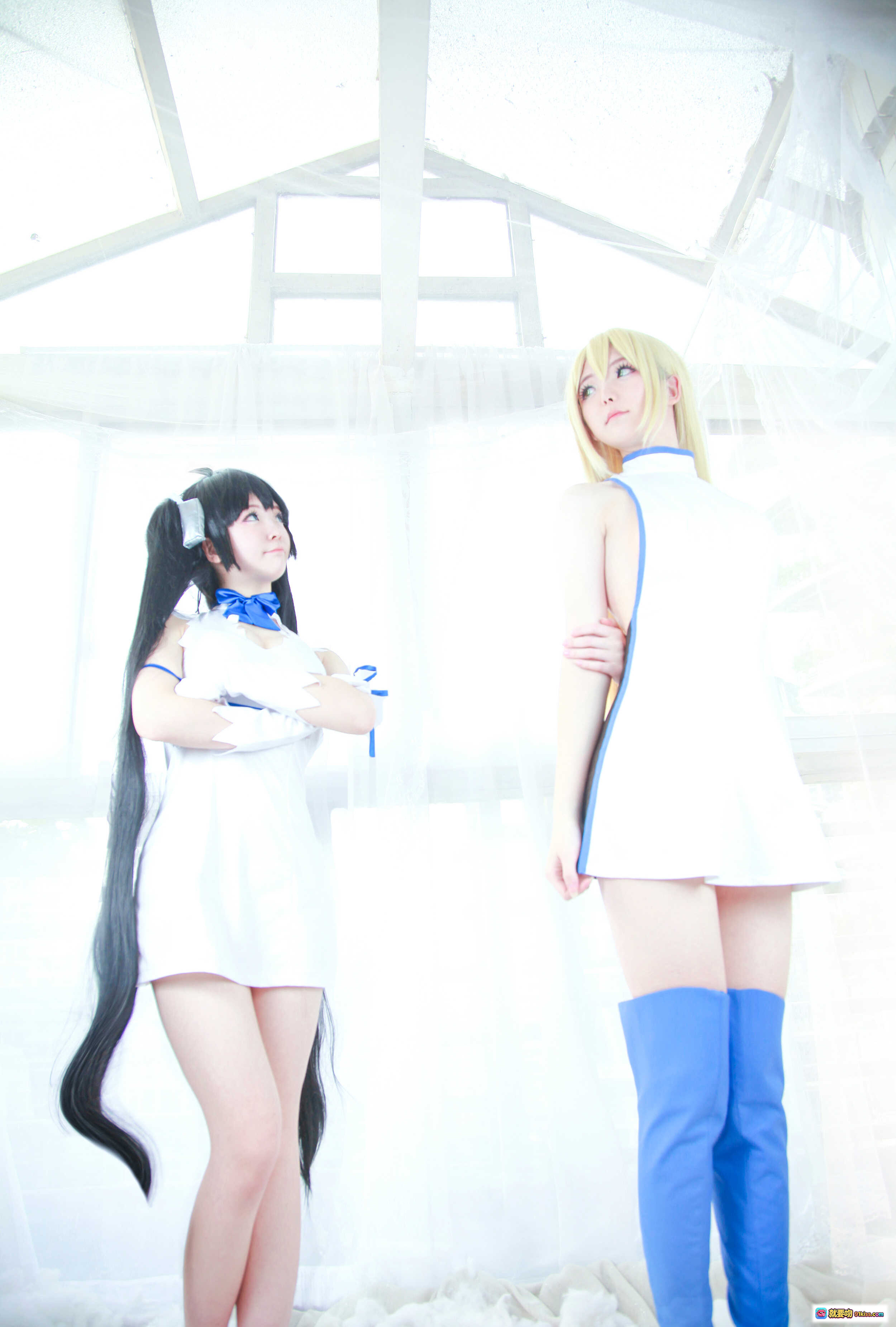 图片[9] - 一小央泽NO.006赫提亚斯cosplay写真 白裙蓝蝴蝶结双马尾黑长直美少女角色扮演高清图集 - 就要吻