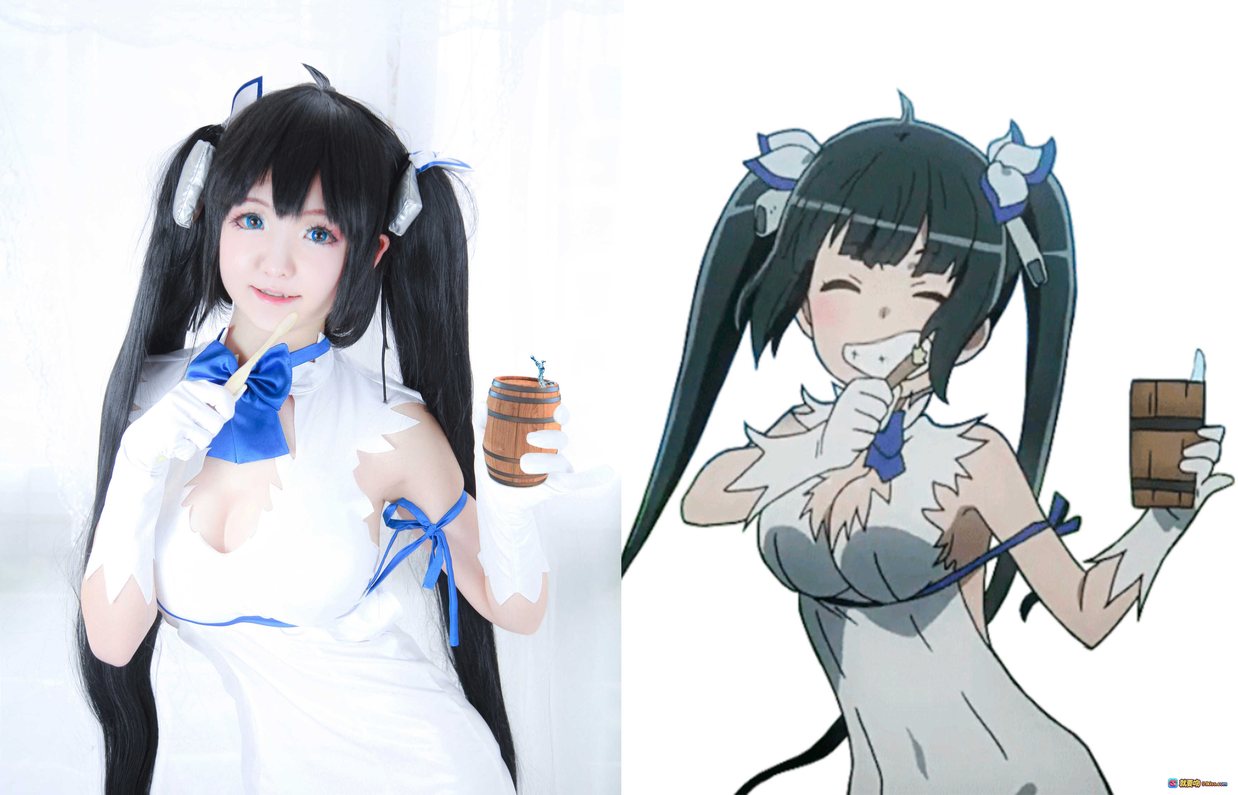 图片[8] - 一小央泽NO.006赫提亚斯cosplay写真 白裙蓝蝴蝶结双马尾黑长直美少女角色扮演高清图集 - 就要吻