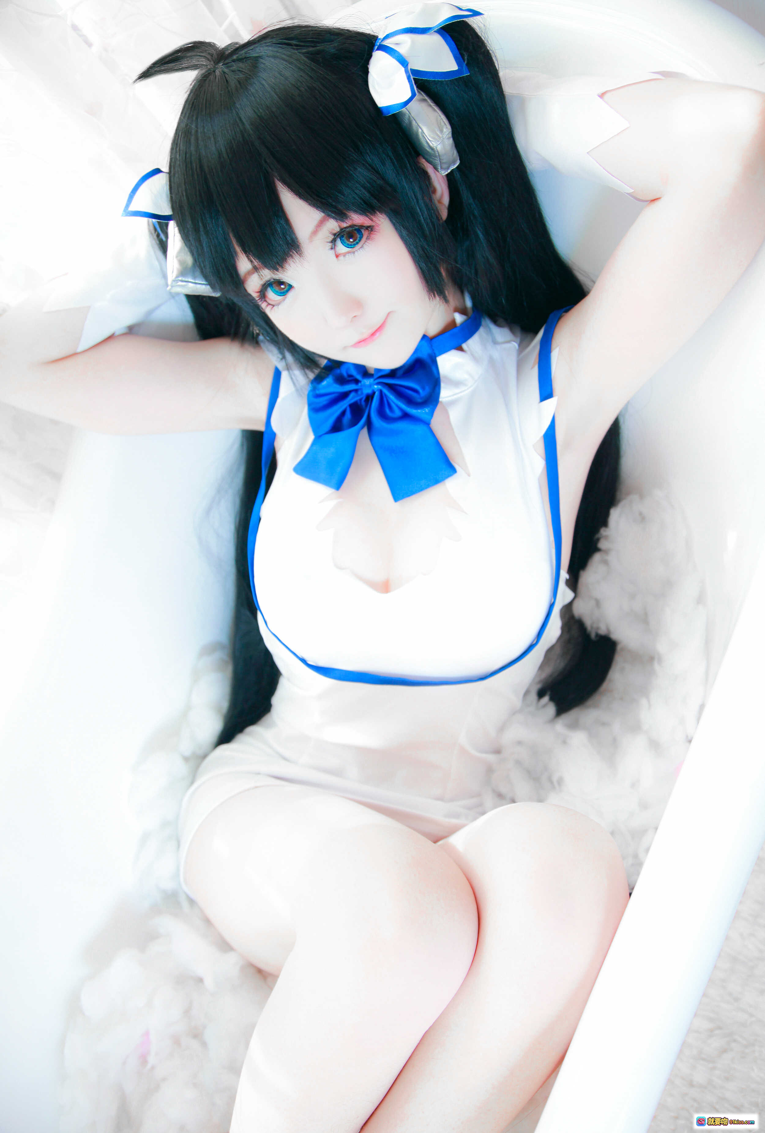 图片[7] - 一小央泽NO.006赫提亚斯cosplay写真 白裙蓝蝴蝶结双马尾黑长直美少女角色扮演高清图集 - 就要吻