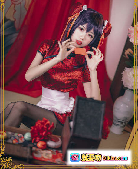 图片[5] - 水淼NO.028霞之丘诗羽旗袍写真29P586M黑丝美腿古典红裙cosplay优雅姿态高清图集 - 就要吻
