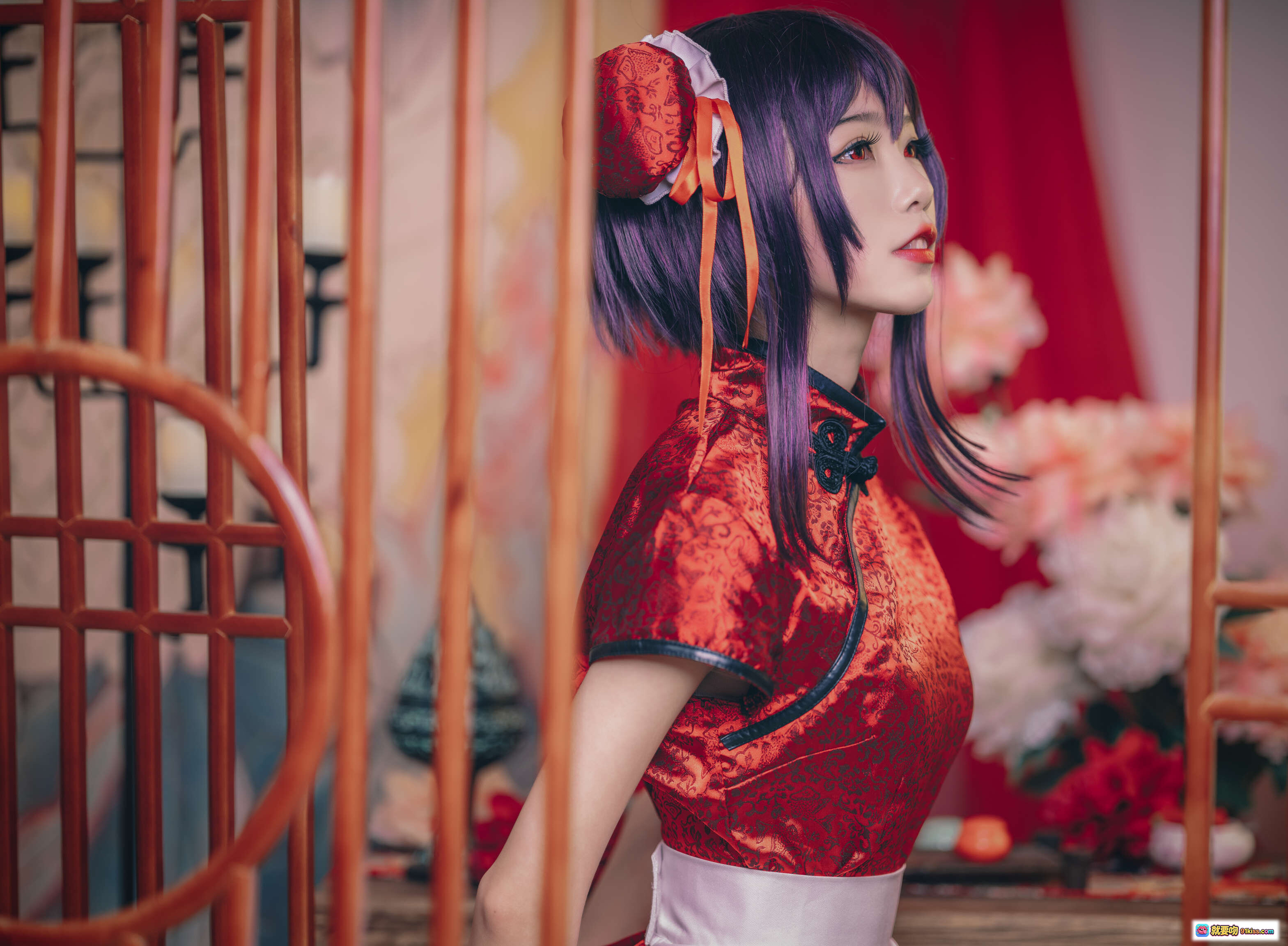 图片[6] - 水淼NO.028霞之丘诗羽旗袍写真29P586M黑丝美腿古典红裙cosplay优雅姿态高清图集 - 就要吻