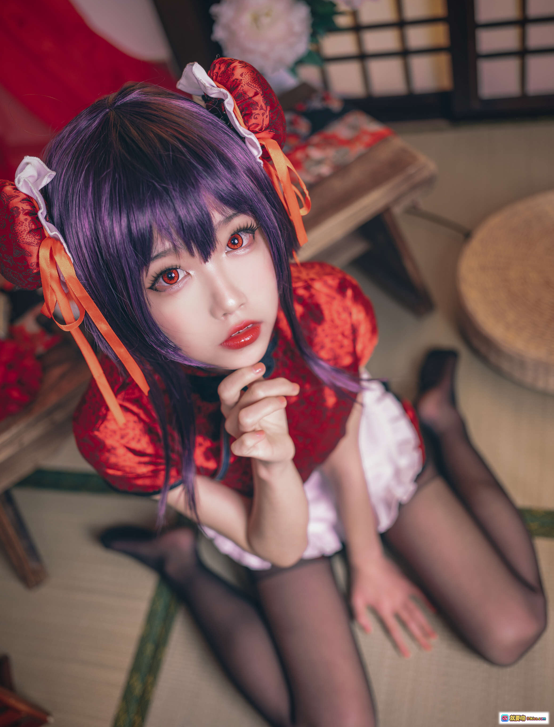 图片[2] - 水淼NO.028霞之丘诗羽旗袍写真29P586M黑丝美腿古典红裙cosplay优雅姿态高清图集 - 就要吻