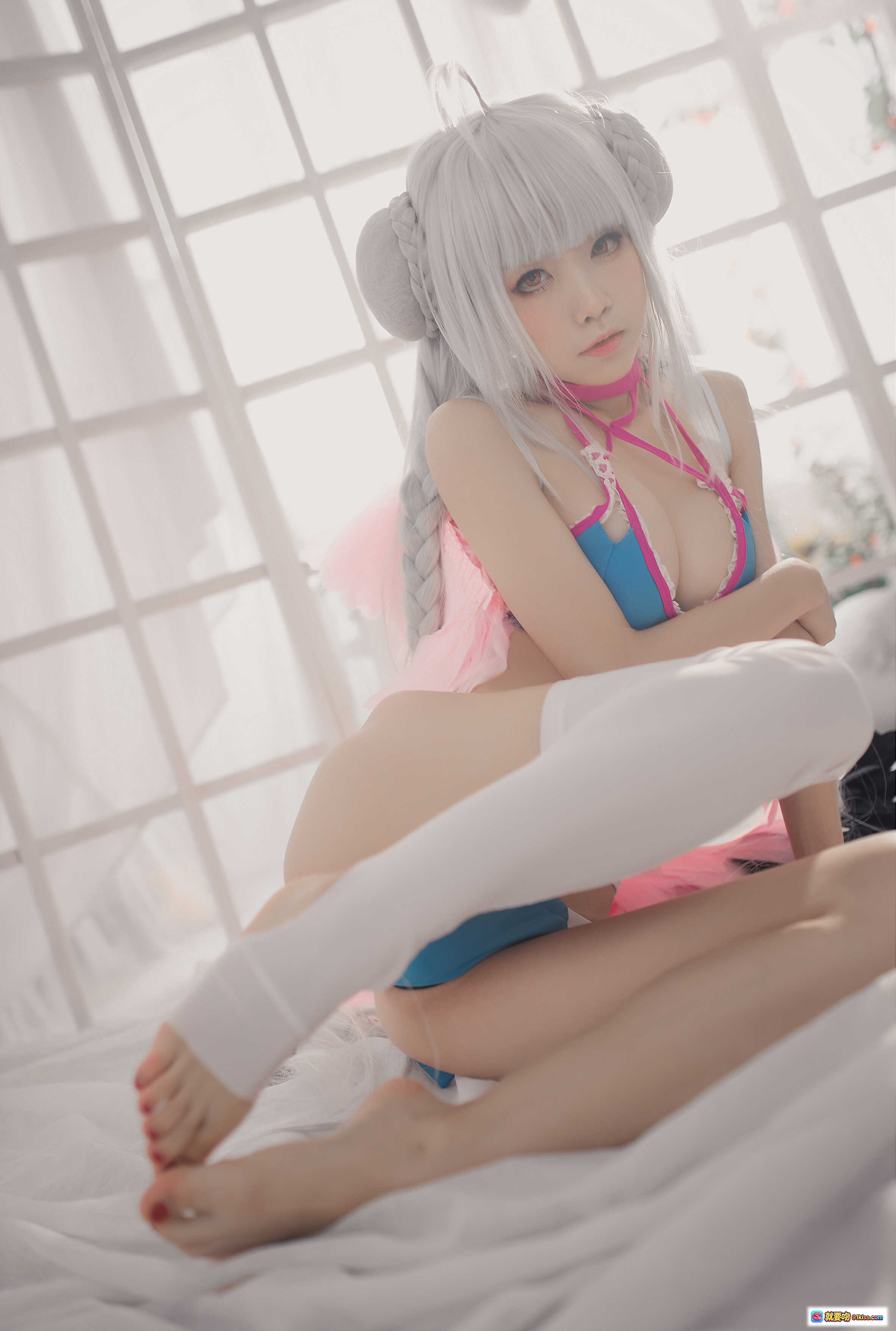 图片[5] - 水淼Aqua NO.018 可畏泳装写真 30P高清美图 蓝粉系性感比基尼 白发少女私房诱惑 224MB大容量收藏版 - 就要吻