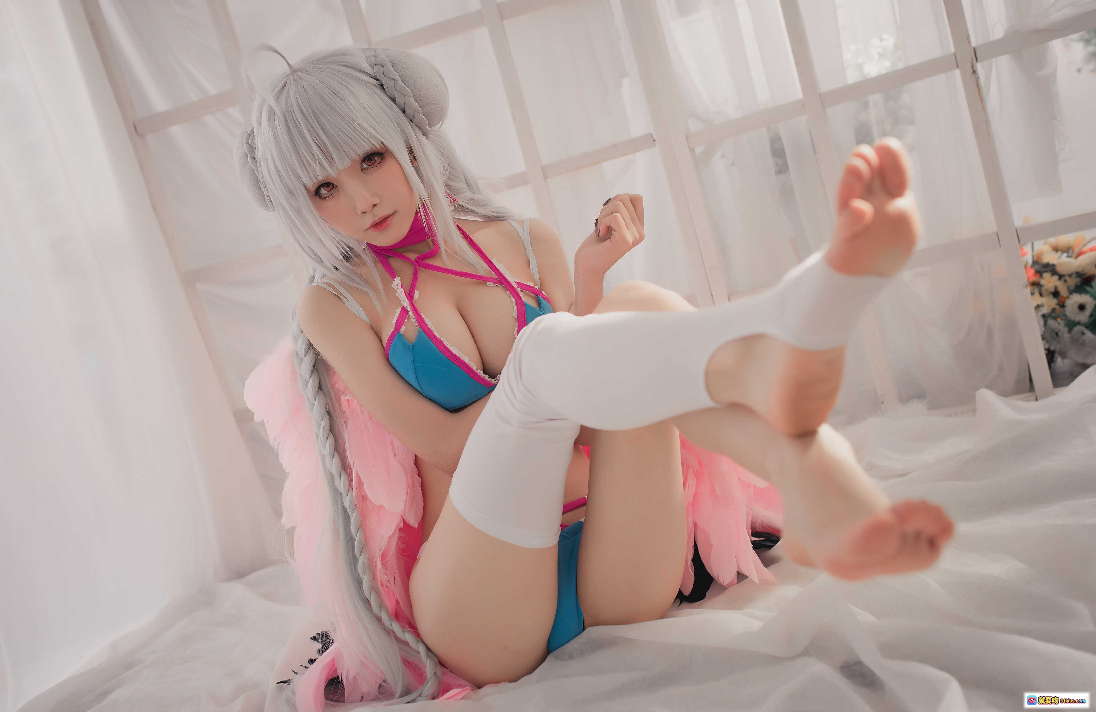 图片[6] - 水淼Aqua NO.018 可畏泳装写真 30P高清美图 蓝粉系性感比基尼 白发少女私房诱惑 224MB大容量收藏版 - 就要吻