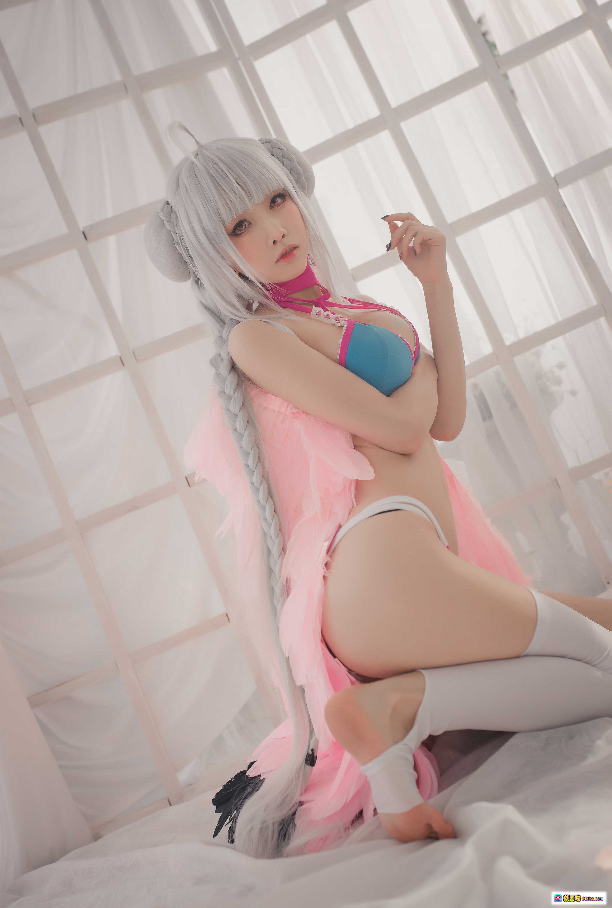 图片[10] - 水淼Aqua NO.018 可畏泳装写真 30P高清美图 蓝粉系性感比基尼 白发少女私房诱惑 224MB大容量收藏版 - 就要吻