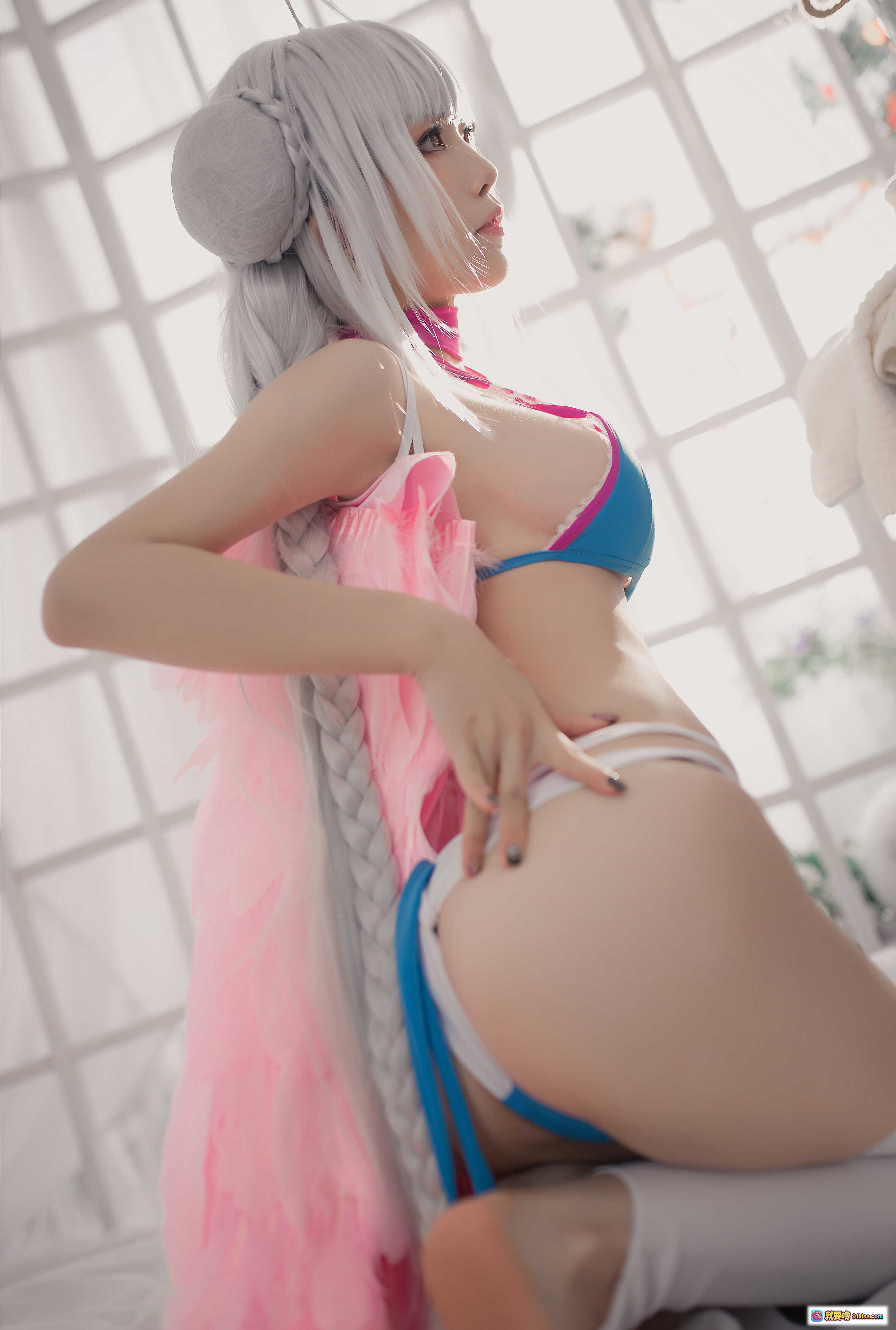 图片[7] - 水淼Aqua NO.018 可畏泳装写真 30P高清美图 蓝粉系性感比基尼 白发少女私房诱惑 224MB大容量收藏版 - 就要吻