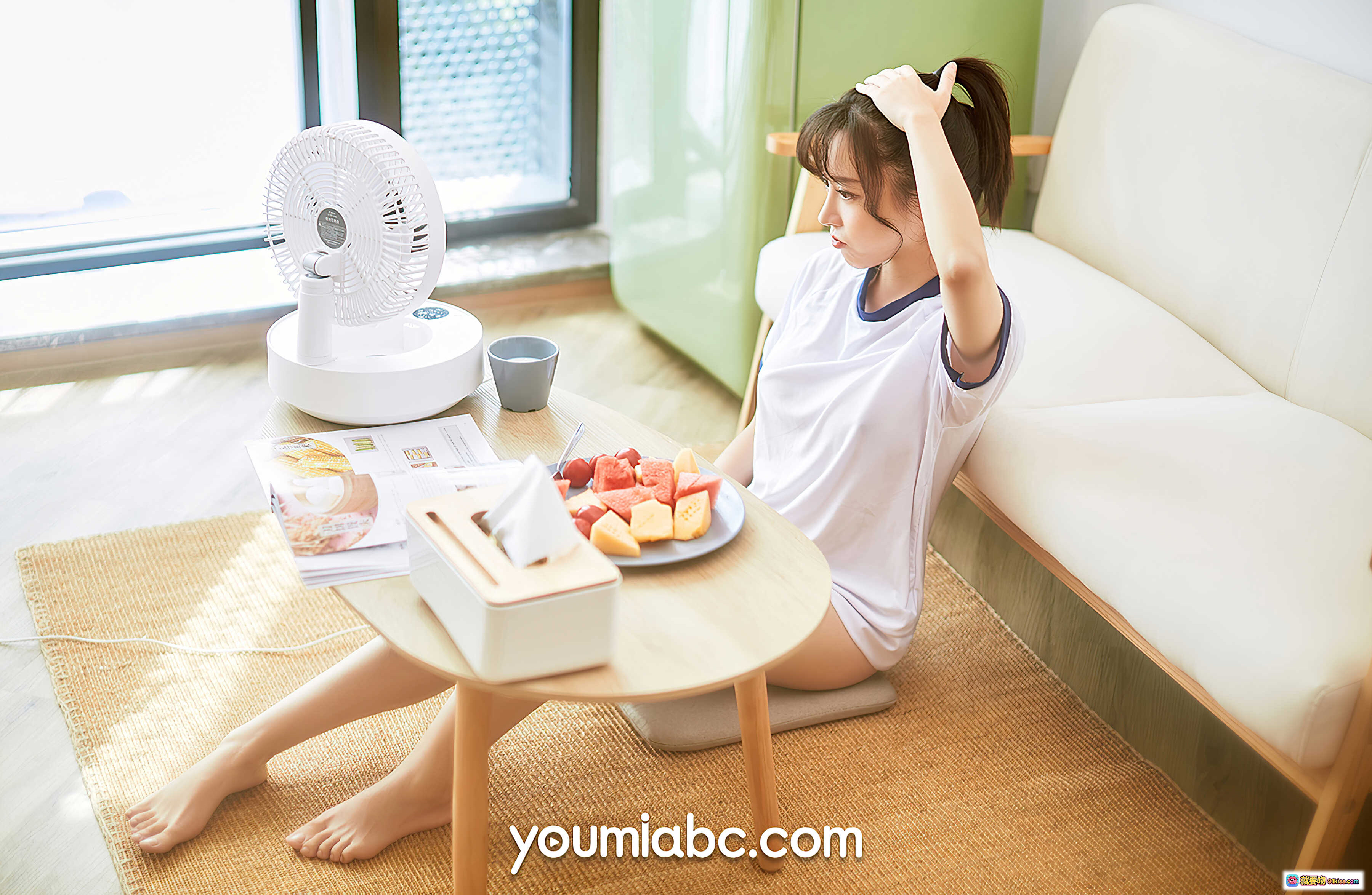 图片[6] - 白亦Ada甜蜜日常写真｜清新居家风白色T恤少女感十足｜YouMi尤蜜2020.10.19精选32P - 就要吻