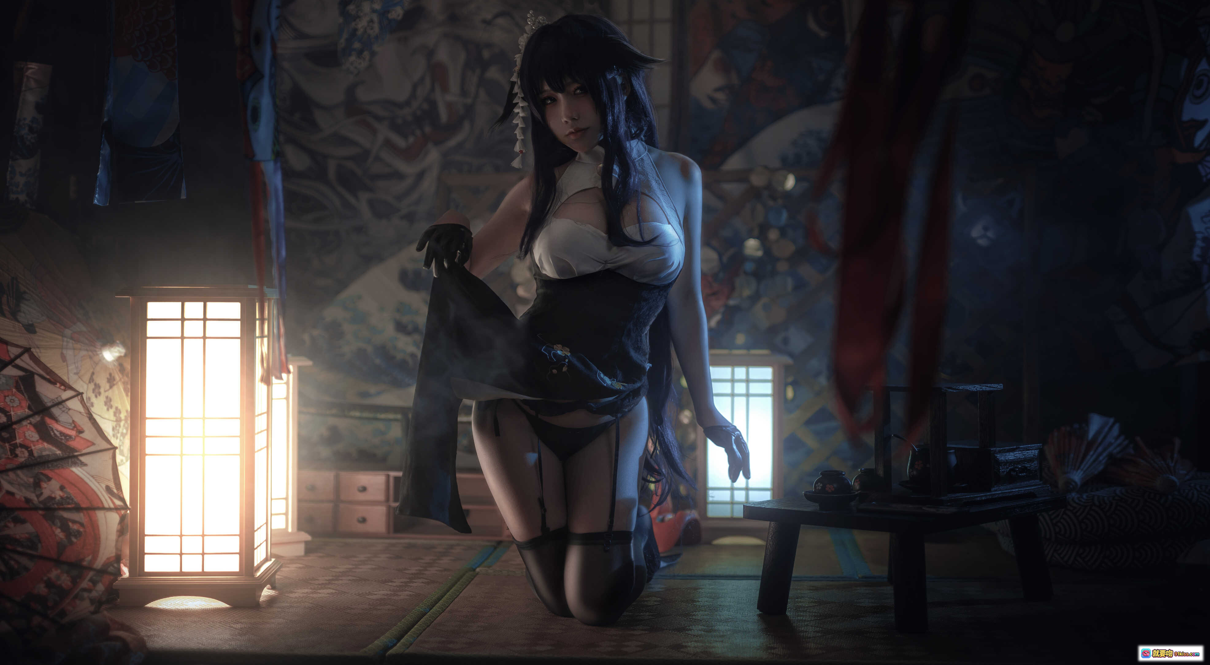 图片[8] - 一笑芳香沁NO.015吾妻旗袍写真 25P高清美图 日式和风场景 黑发少女旗袍诱惑 传统灯笼光影氛围 优雅性感姿态 收藏级摄影集 - 就要吻