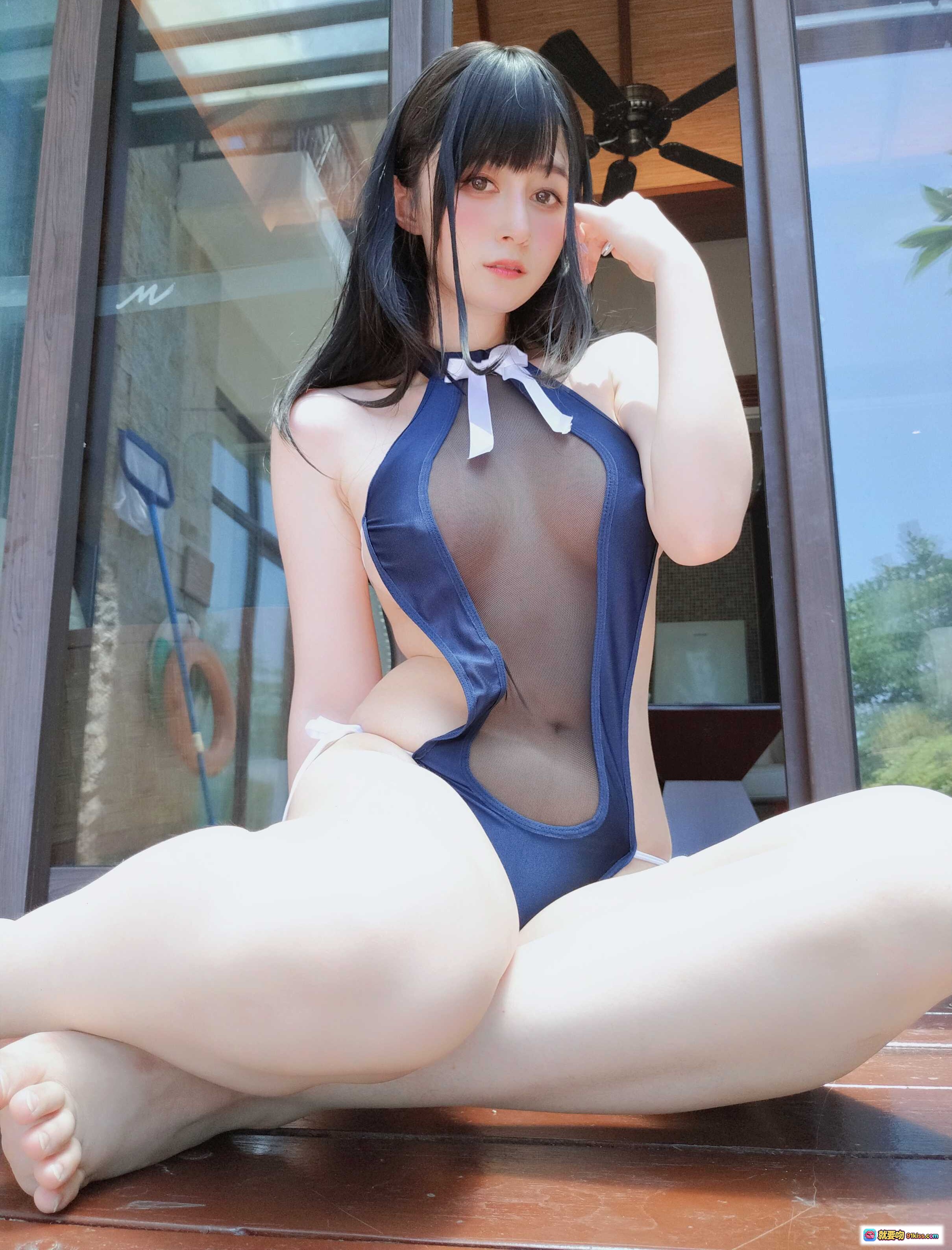 图片[5] - 白银81 NO.081 8月会员合集 2021-08-17 黑发少女泳池边性感比基尼写真 清新自然阳光氛围 紫色浮床彩色充气玩具点缀 - 就要吻