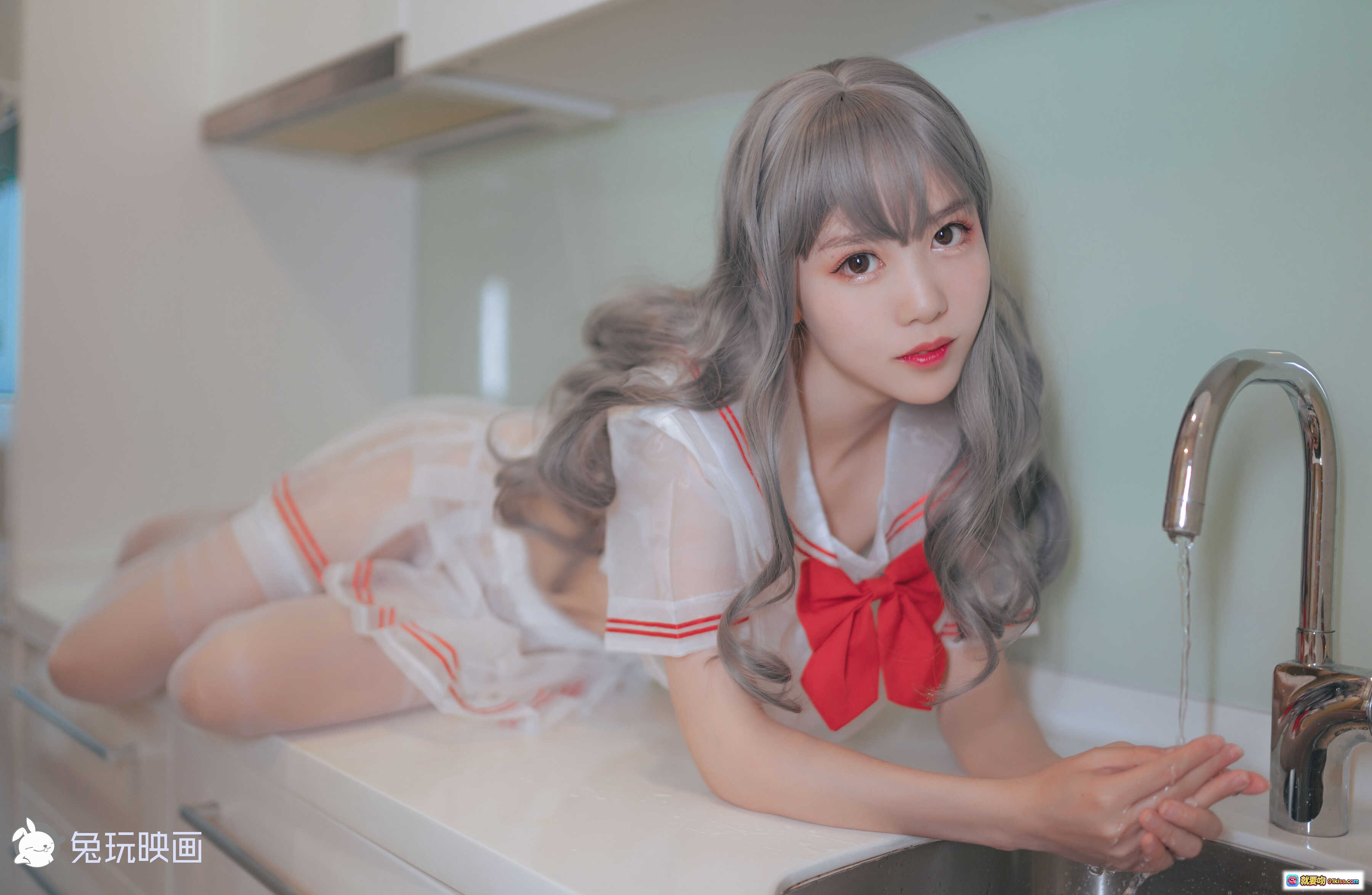 图片[6] - 抖娘利世NO.030制服美女黑丝高跟持枪写真42P高清图集 - 就要吻
