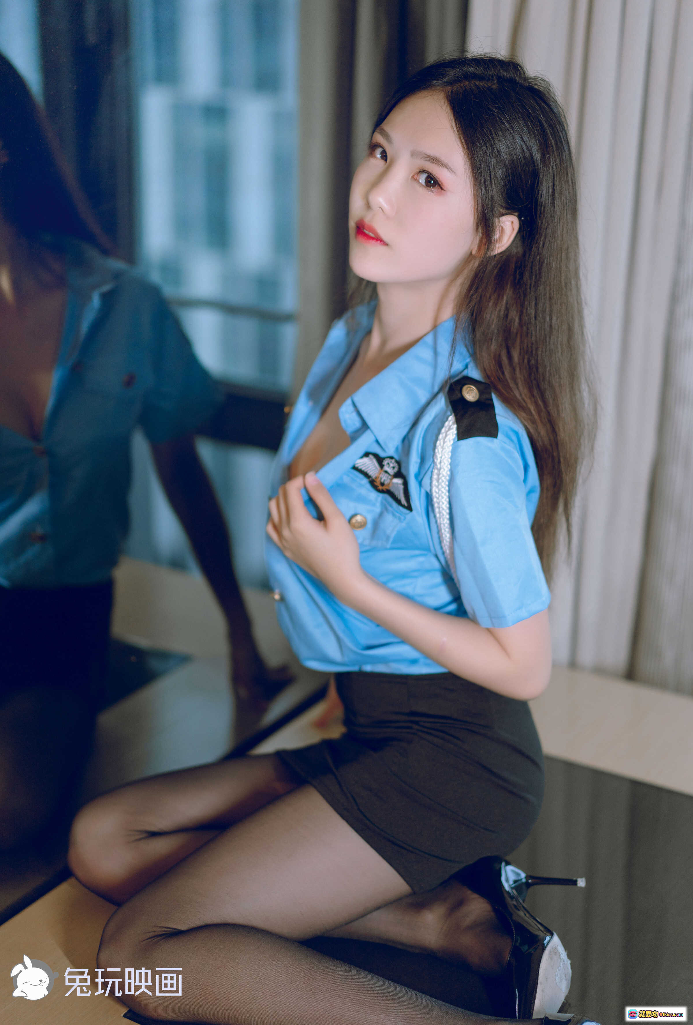 图片[4] - 抖娘利世NO.030制服美女黑丝高跟持枪写真42P高清图集 - 就要吻
