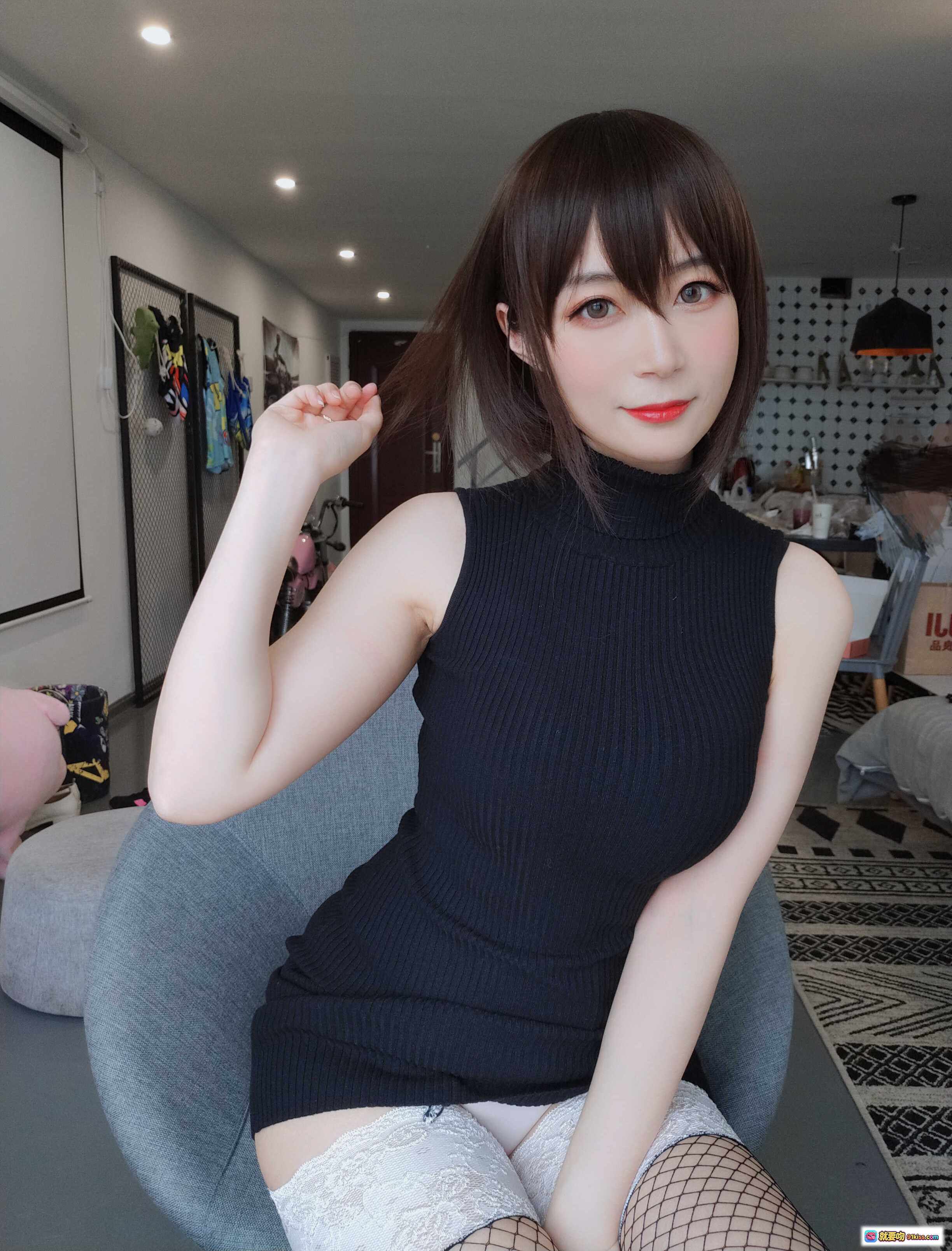 图片[10] - 白银81 NO.004 黑色包臀裙写真 35P高画质美少女私房穿搭 无视频纯图集 - 就要吻