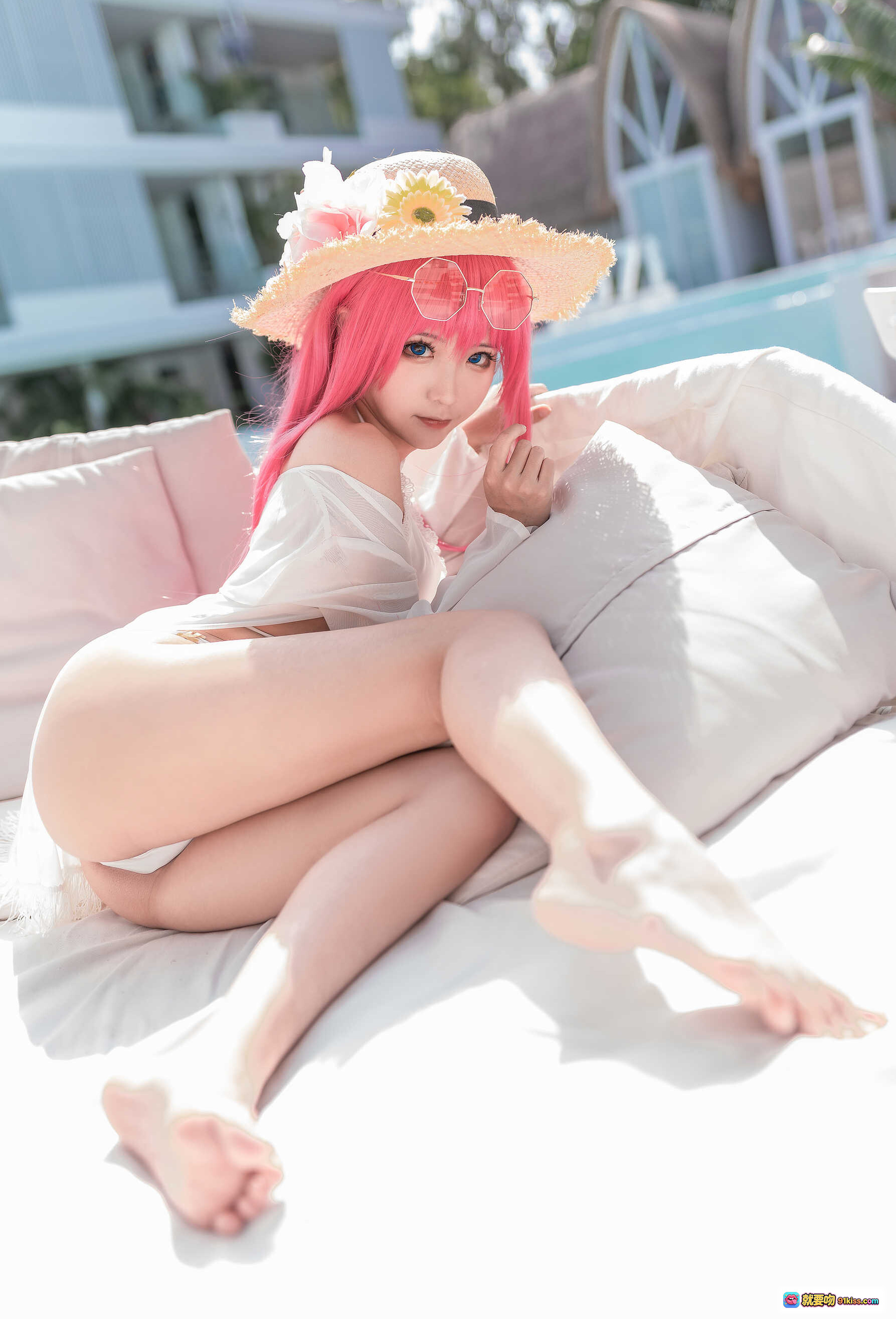 图片[10] - 蠢沫沫NO.129《童の假日》粉发少女白比基尼性感写真40P高清图集 - 就要吻