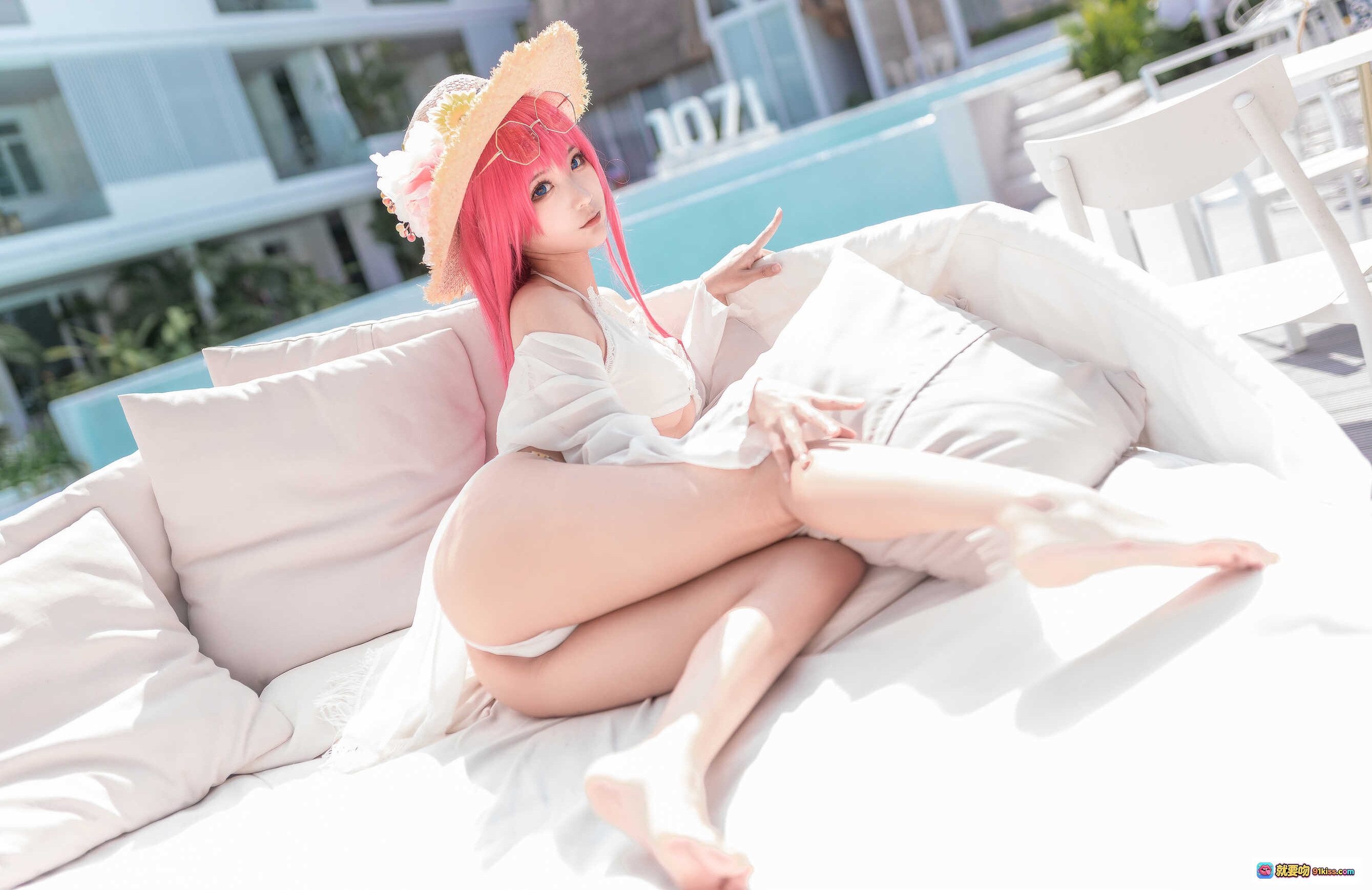 图片[6] - 蠢沫沫NO.129《童の假日》粉发少女白比基尼性感写真40P高清图集 - 就要吻