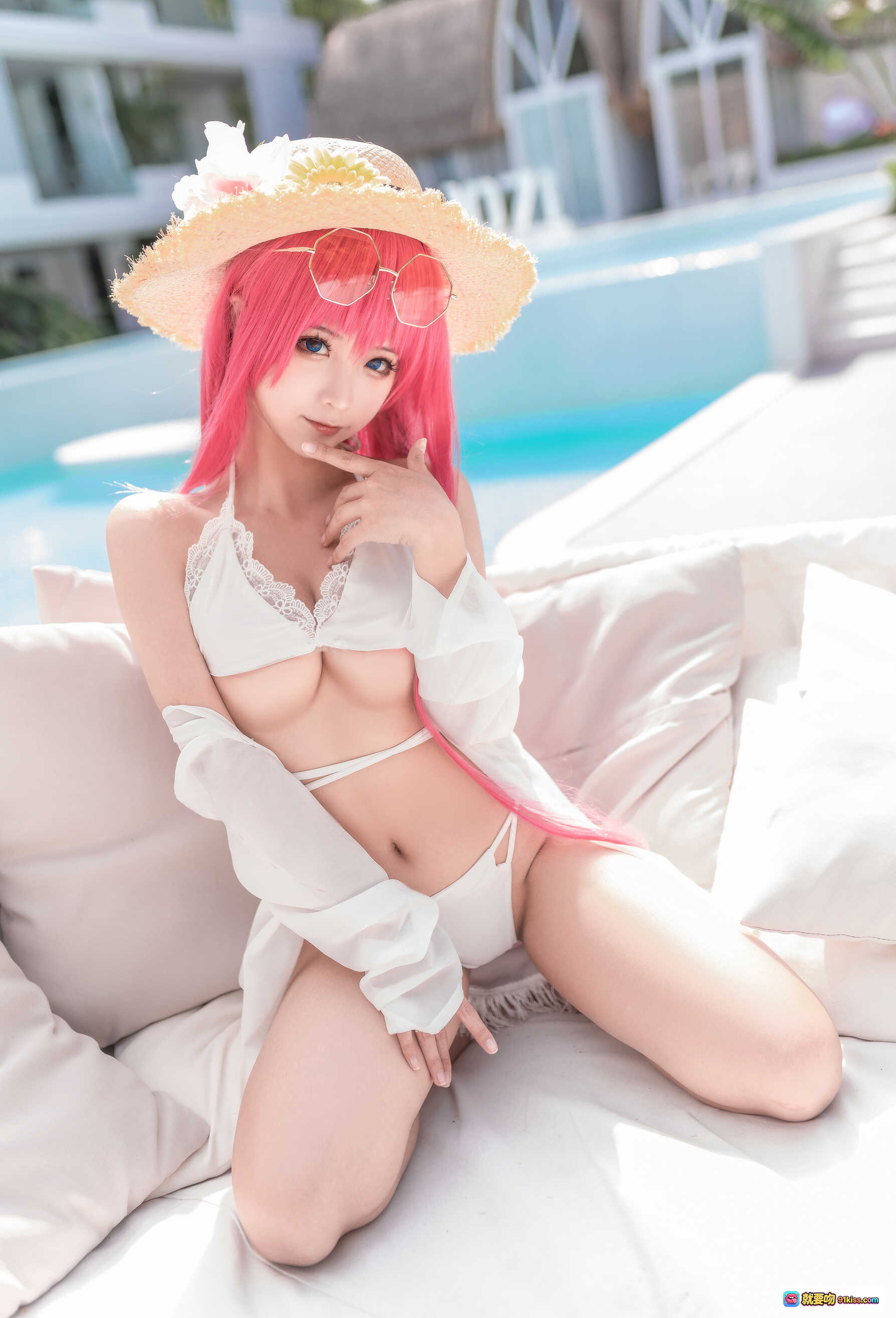 图片[9] - 蠢沫沫NO.129《童の假日》粉发少女白比基尼性感写真40P高清图集 - 就要吻