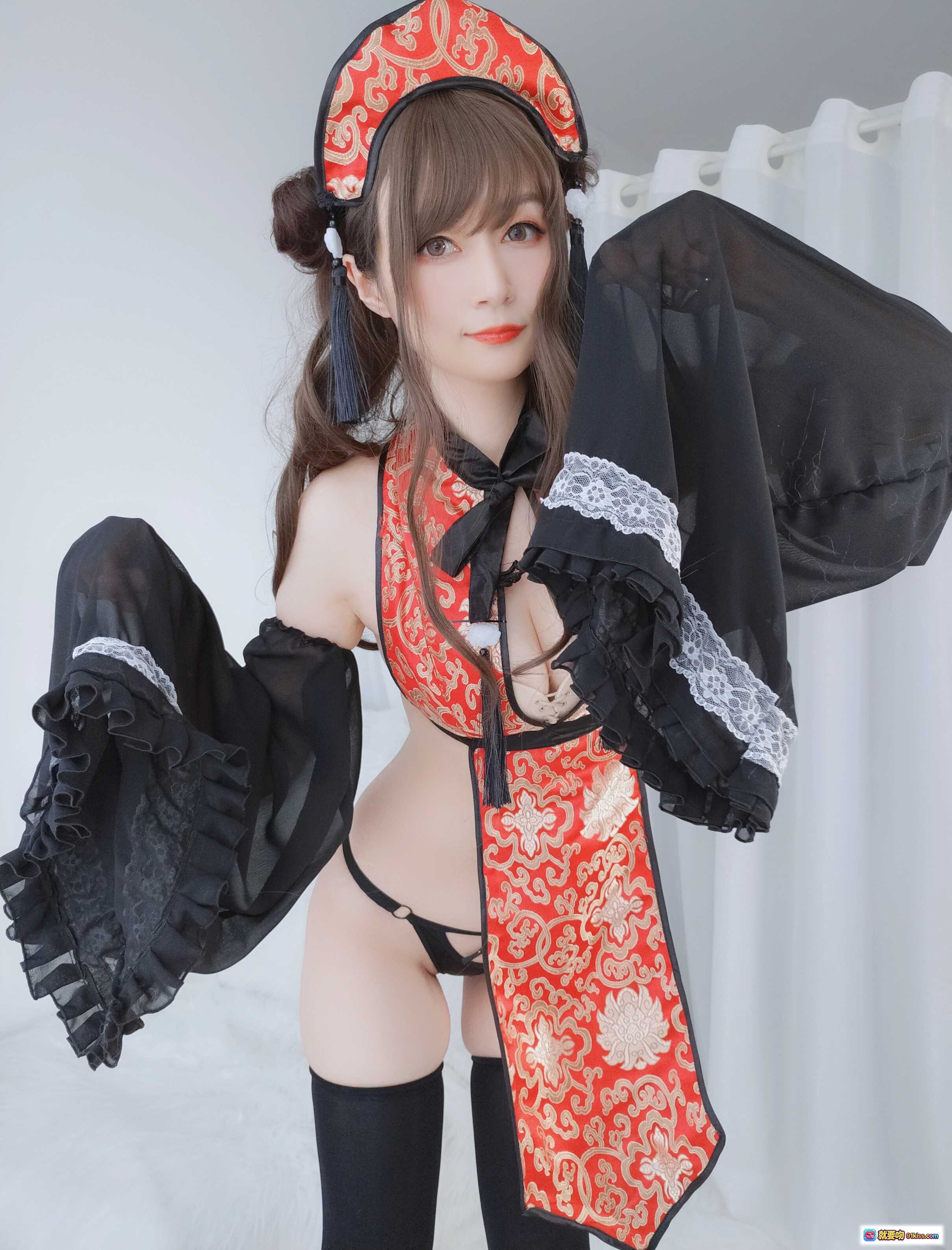 图片[6] - 白银81 NO.032 中华娘写真集 134P高清美图 红金刺绣旗袍 黑丝蕾丝袖饰 甜美性感造型 无视频纯图包 - 就要吻