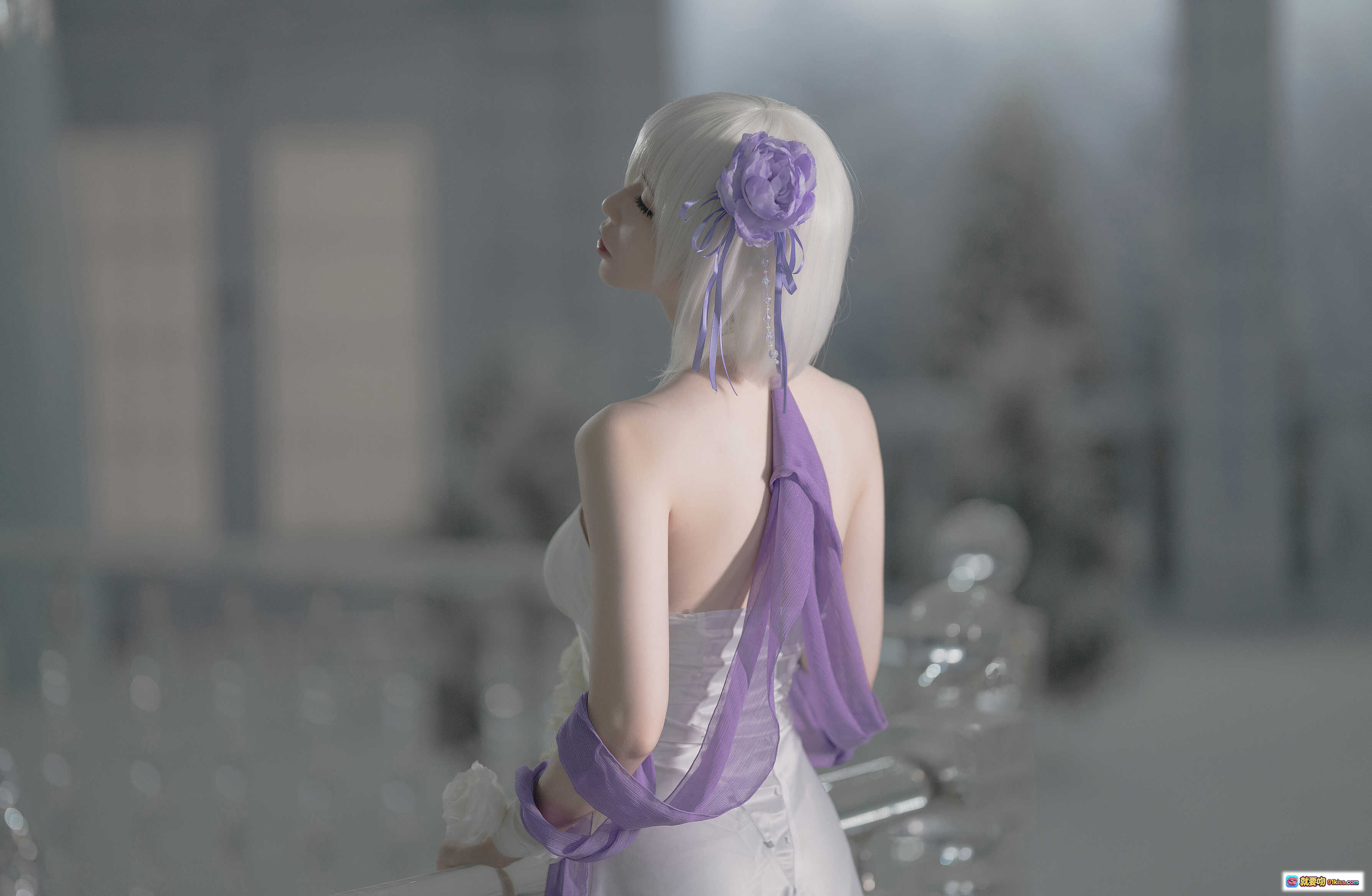 图片[9] - 爱老师天狼星cosplay写真｜金发女仆装｜精致蕾丝头饰｜优雅侧颜特写｜18P高清图集 - 就要吻