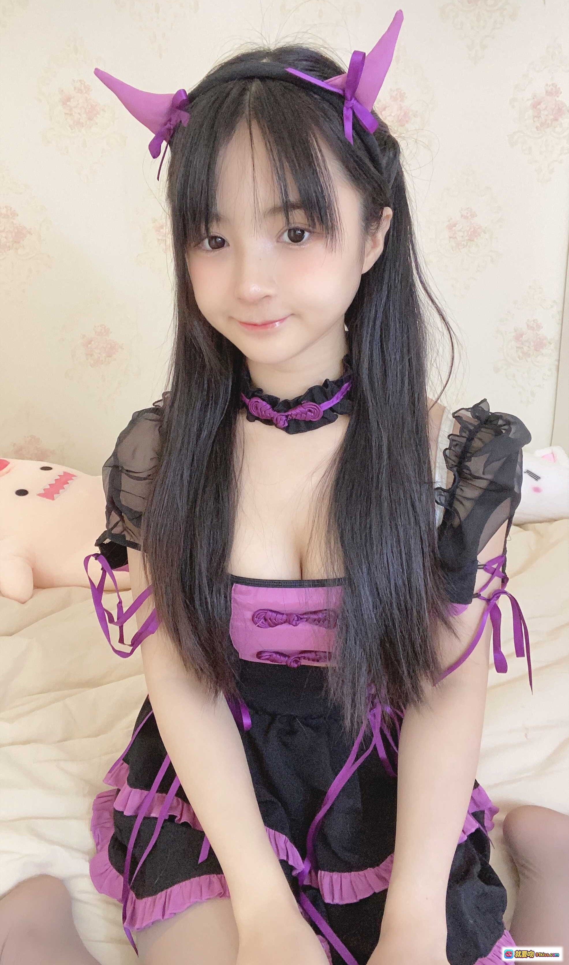 图片[9] - 桜井宁宁NO.026万圣节小恶魔写真-紫角黑蕾丝性感造型-43P高清图集 - 就要吻