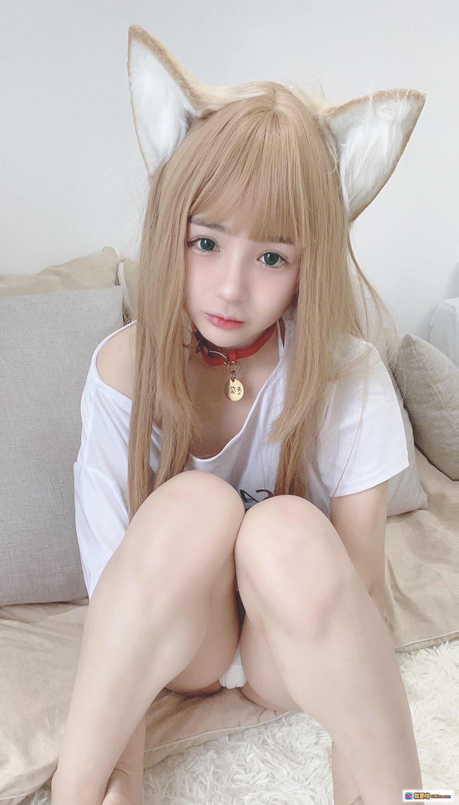 图片[3] - 桜井宁宁NO.028猫娘cosplay写真｜金发猫耳少女居家萌态｜50P高清图集 - 就要吻