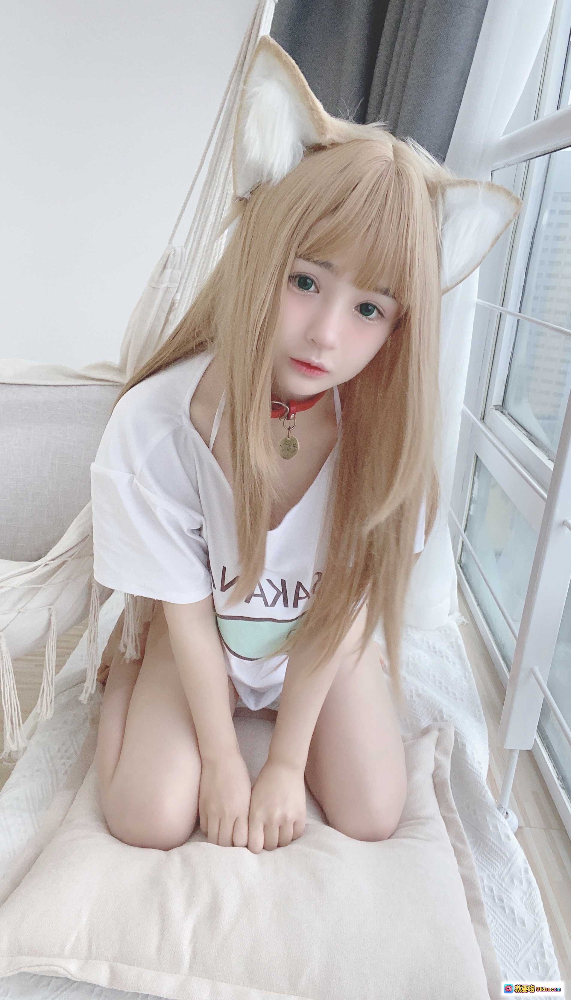 图片[10] - 桜井宁宁NO.028猫娘cosplay写真｜金发猫耳少女居家萌态｜50P高清图集 - 就要吻