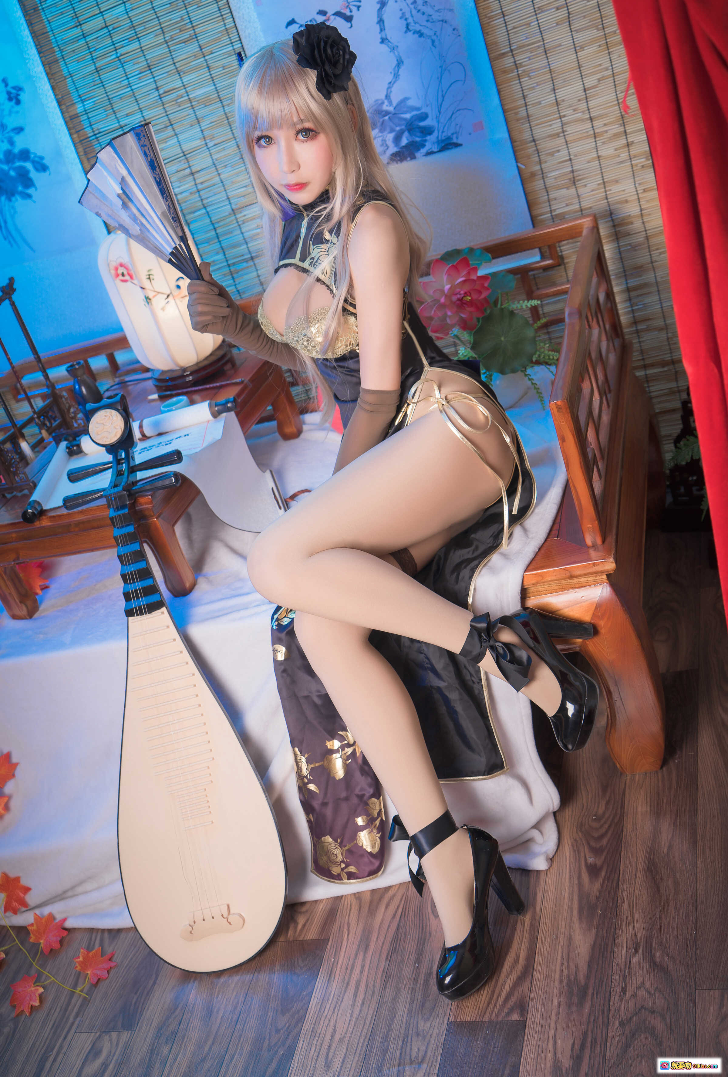 图片[10] - 小酥酱NO.010 PANDA粉发少女cosplay写真 佩戴耳机居家萌系美腿私房照 59P高清图集 - 就要吻