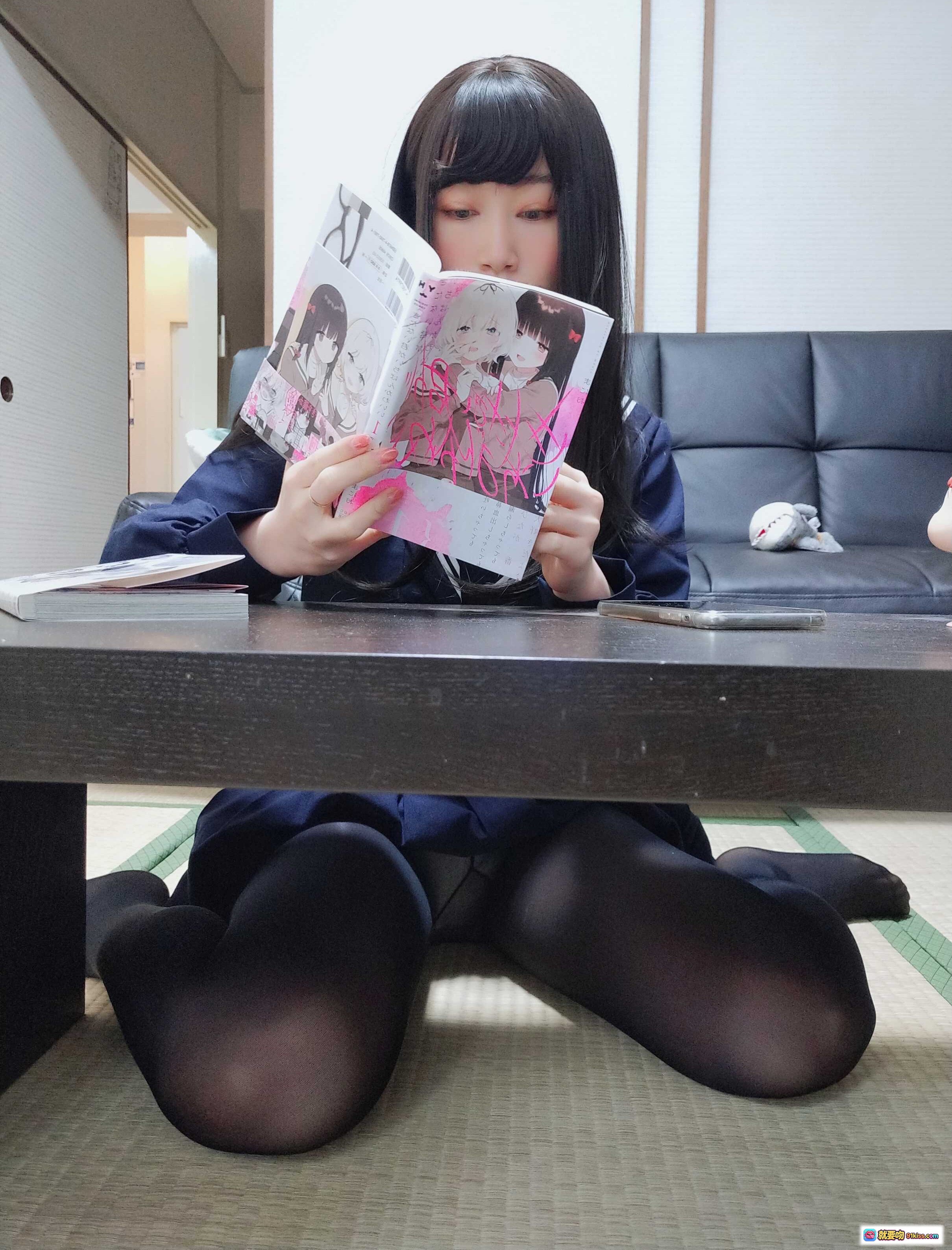 图片[4] - 白银81 NO.058甜蜜回忆175P高清图集 黑发少女居家阅读动漫画册 日系校服黑丝美腿写真 - 就要吻