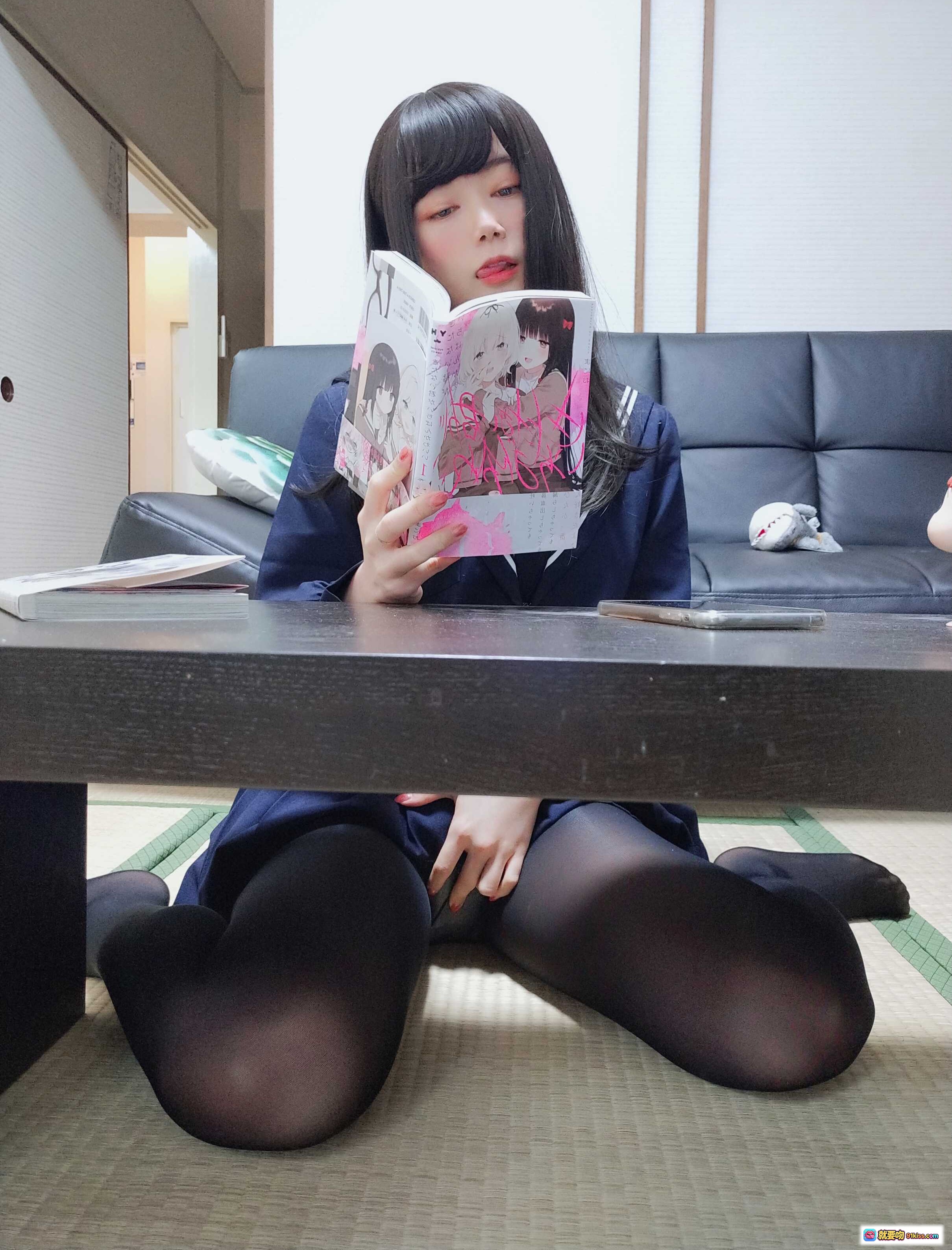 图片[9] - 白银81 NO.058甜蜜回忆175P高清图集 黑发少女居家阅读动漫画册 日系校服黑丝美腿写真 - 就要吻