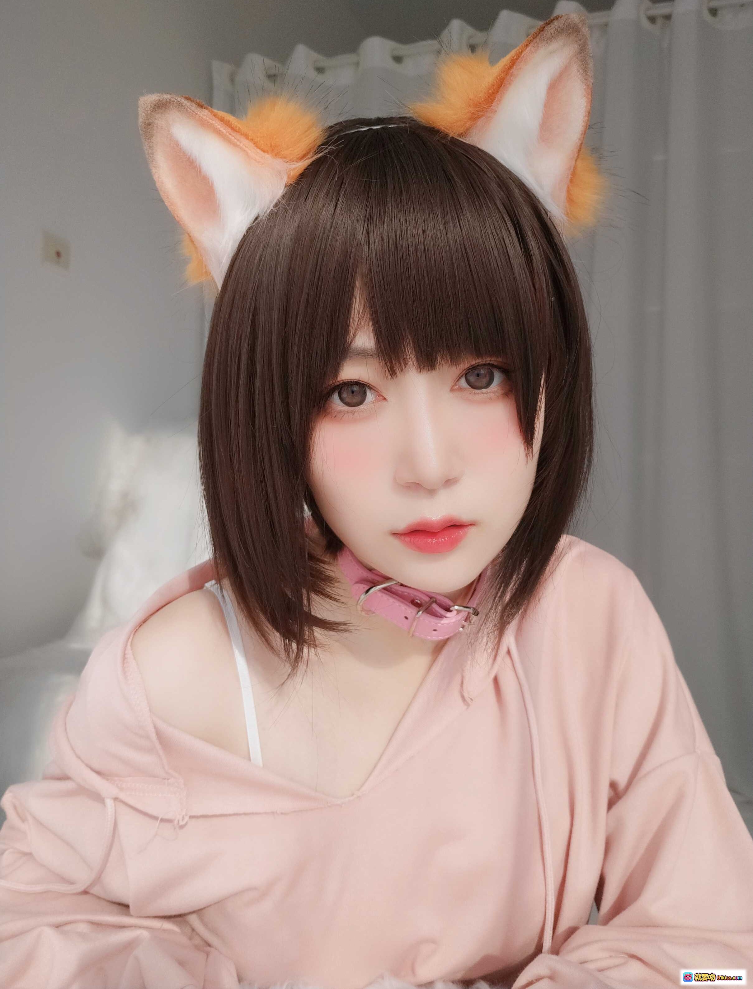 图片[9] - 白银81 NO.055 粉红狐狸Cosplay写真 甜美短发+毛绒狐耳+粉色系穿搭 111P高清美图 - 就要吻