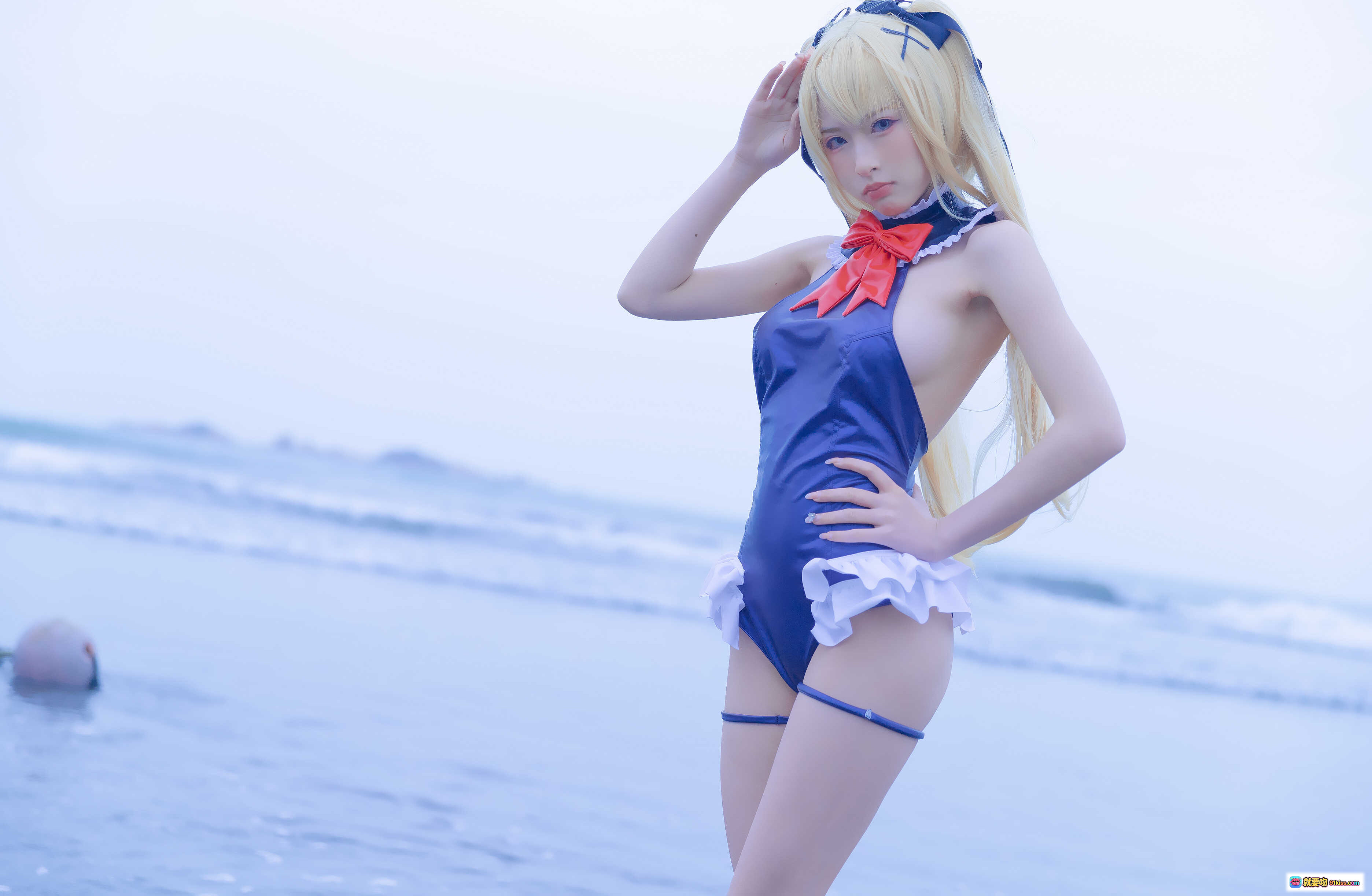 图片[6] - 清水由乃玛丽萝丝cosplay蓝色泳衣海滩写真32P高清图集 - 就要吻