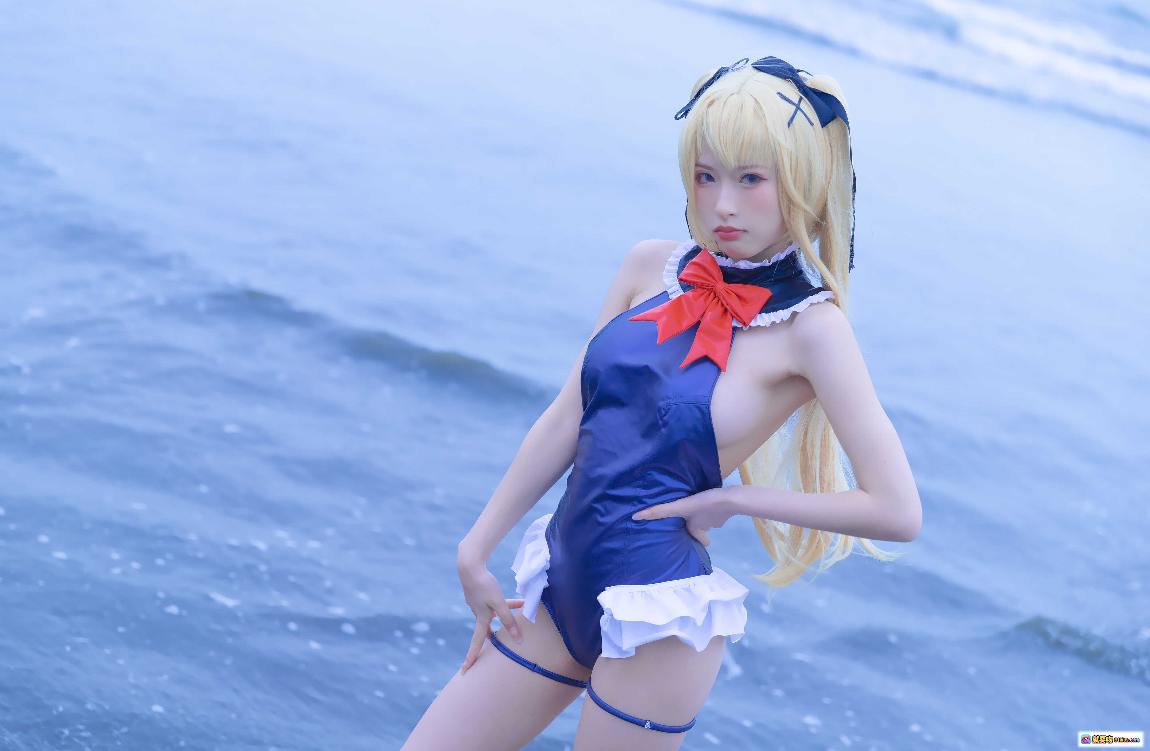 图片[5] - 清水由乃玛丽萝丝cosplay蓝色泳衣海滩写真32P高清图集 - 就要吻