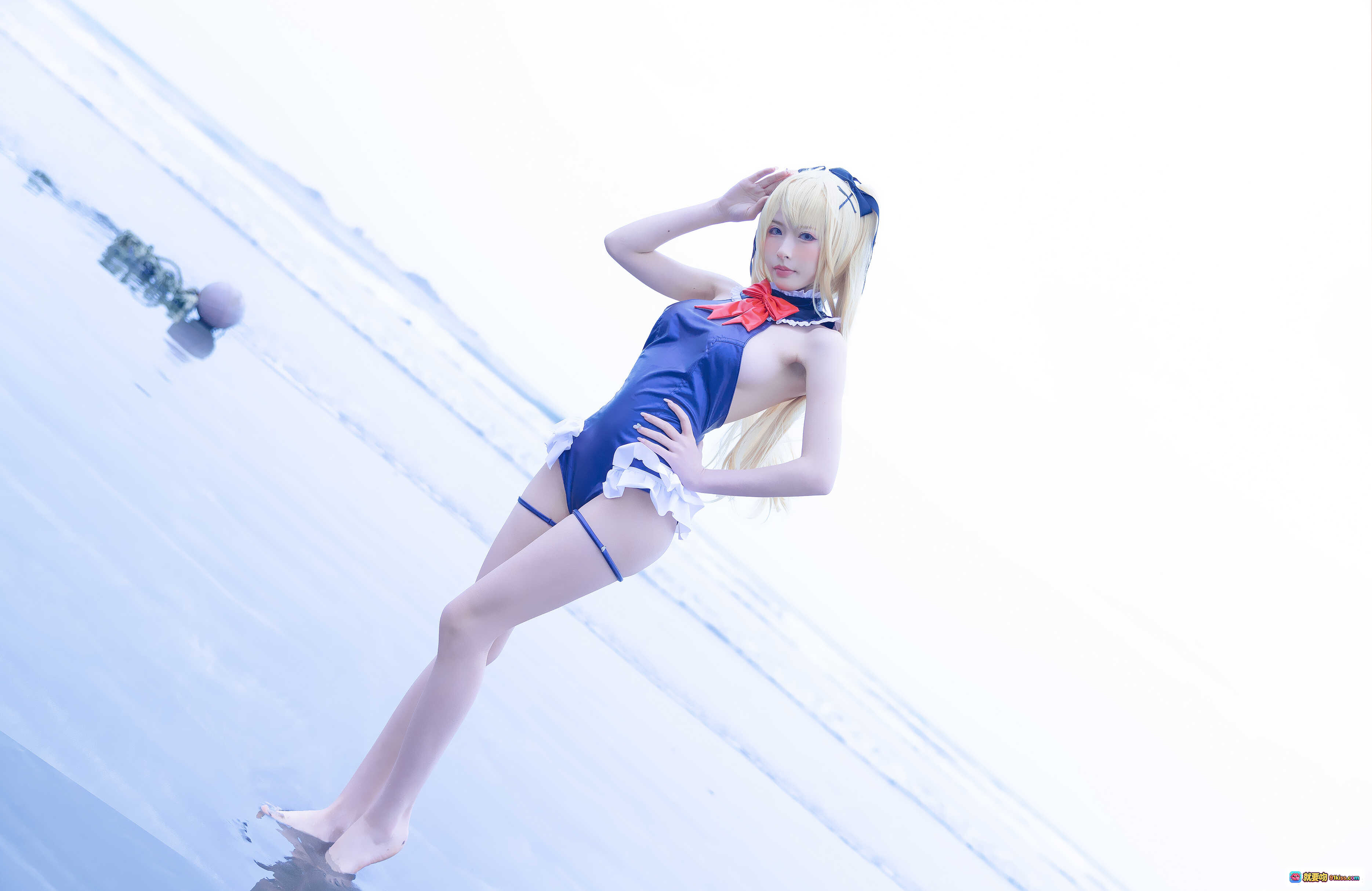 图片[3] - 清水由乃玛丽萝丝cosplay蓝色泳衣海滩写真32P高清图集 - 就要吻