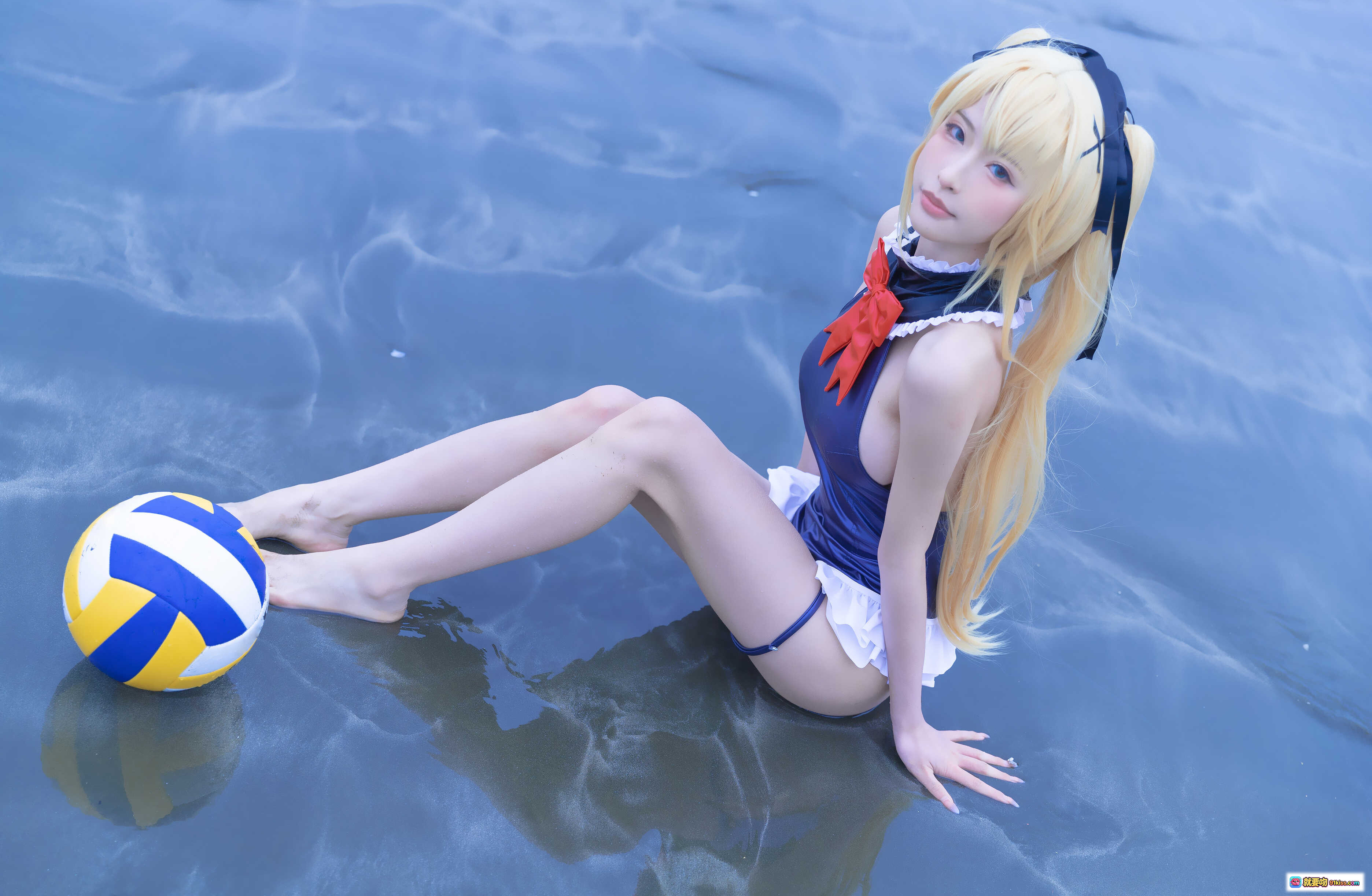图片[4] - 清水由乃玛丽萝丝cosplay蓝色泳衣海滩写真32P高清图集 - 就要吻