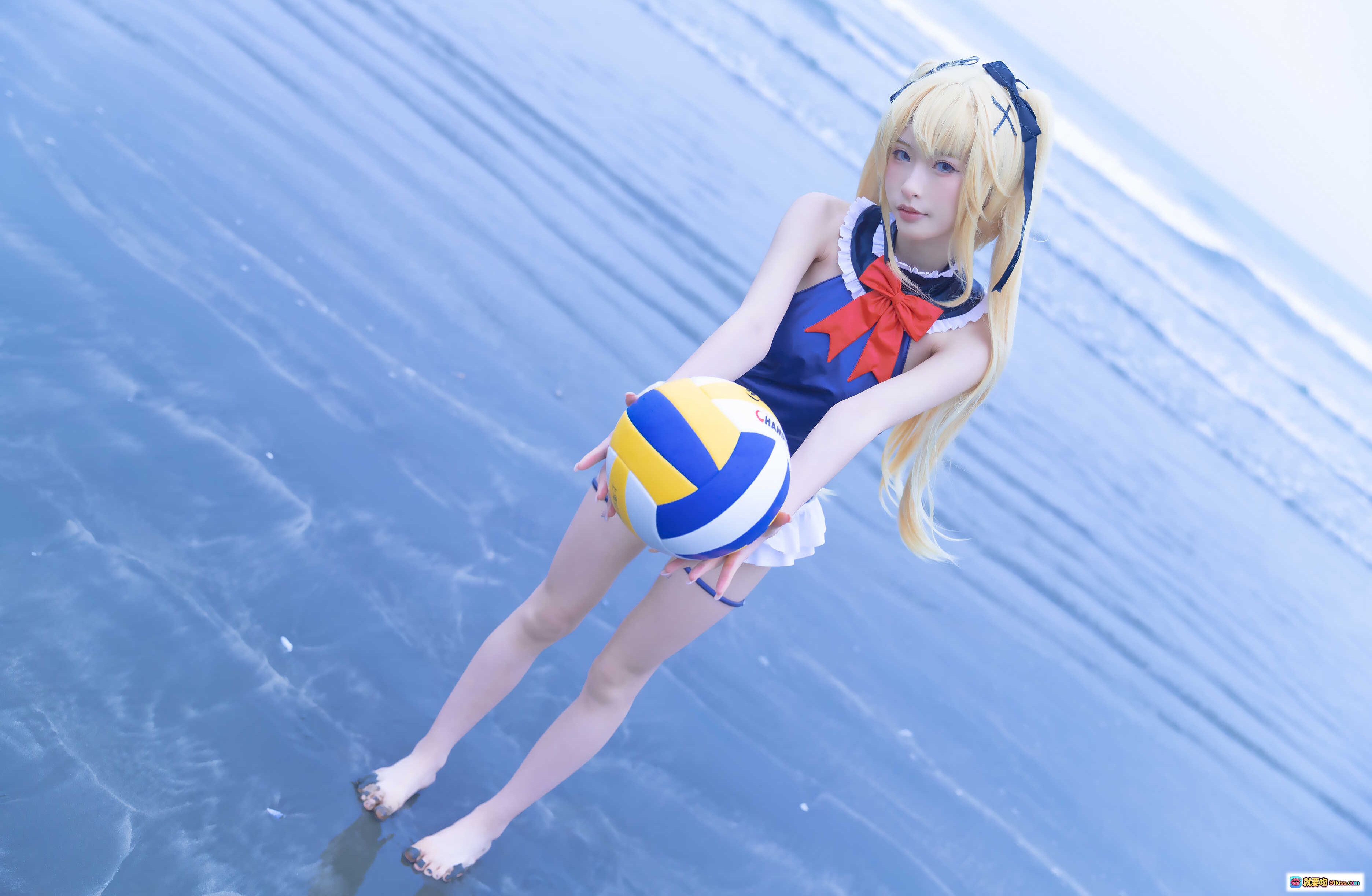 图片[8] - 清水由乃玛丽萝丝cosplay蓝色泳衣海滩写真32P高清图集 - 就要吻