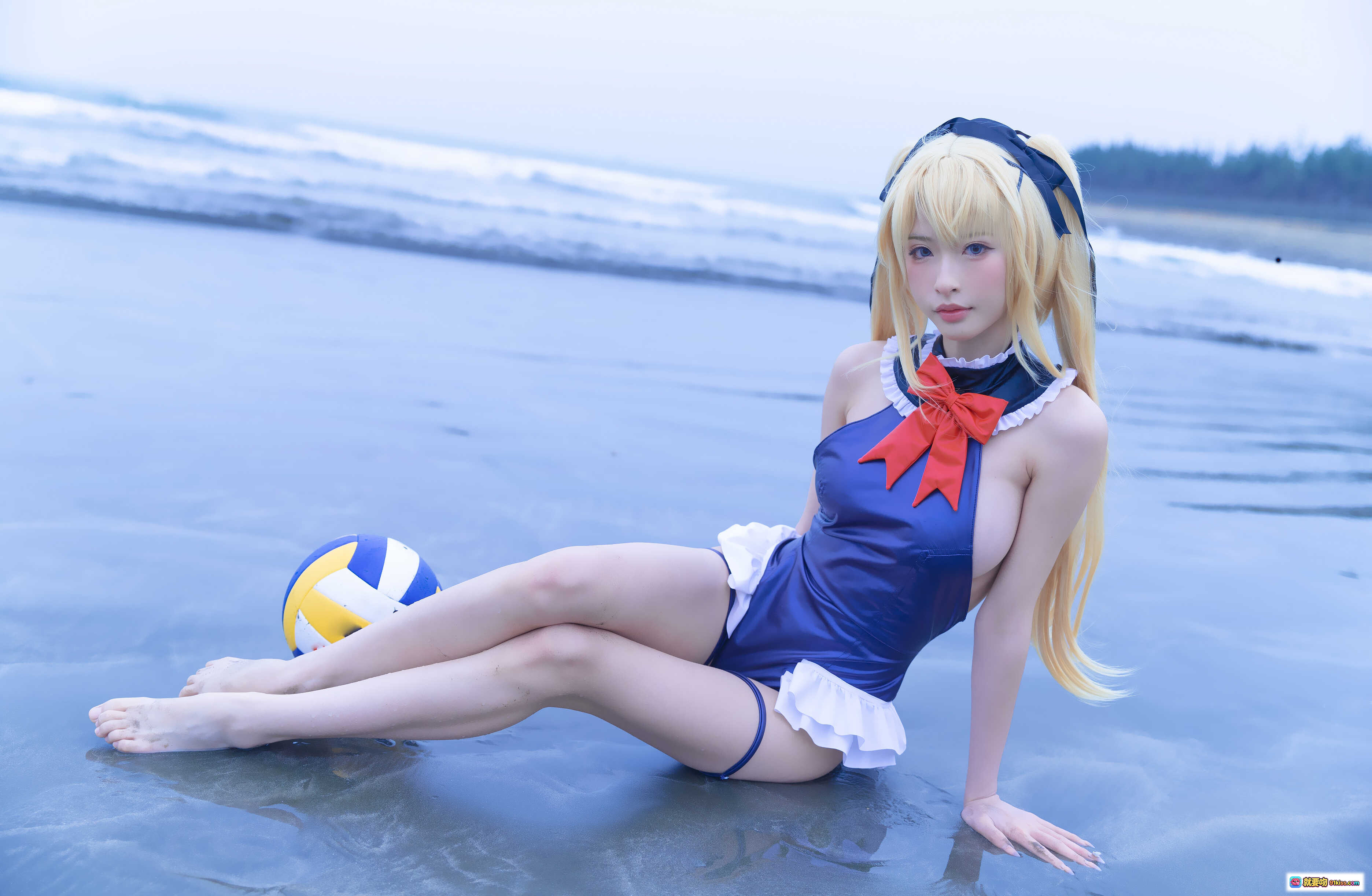 图片[2] - 清水由乃玛丽萝丝cosplay蓝色泳衣海滩写真32P高清图集 - 就要吻