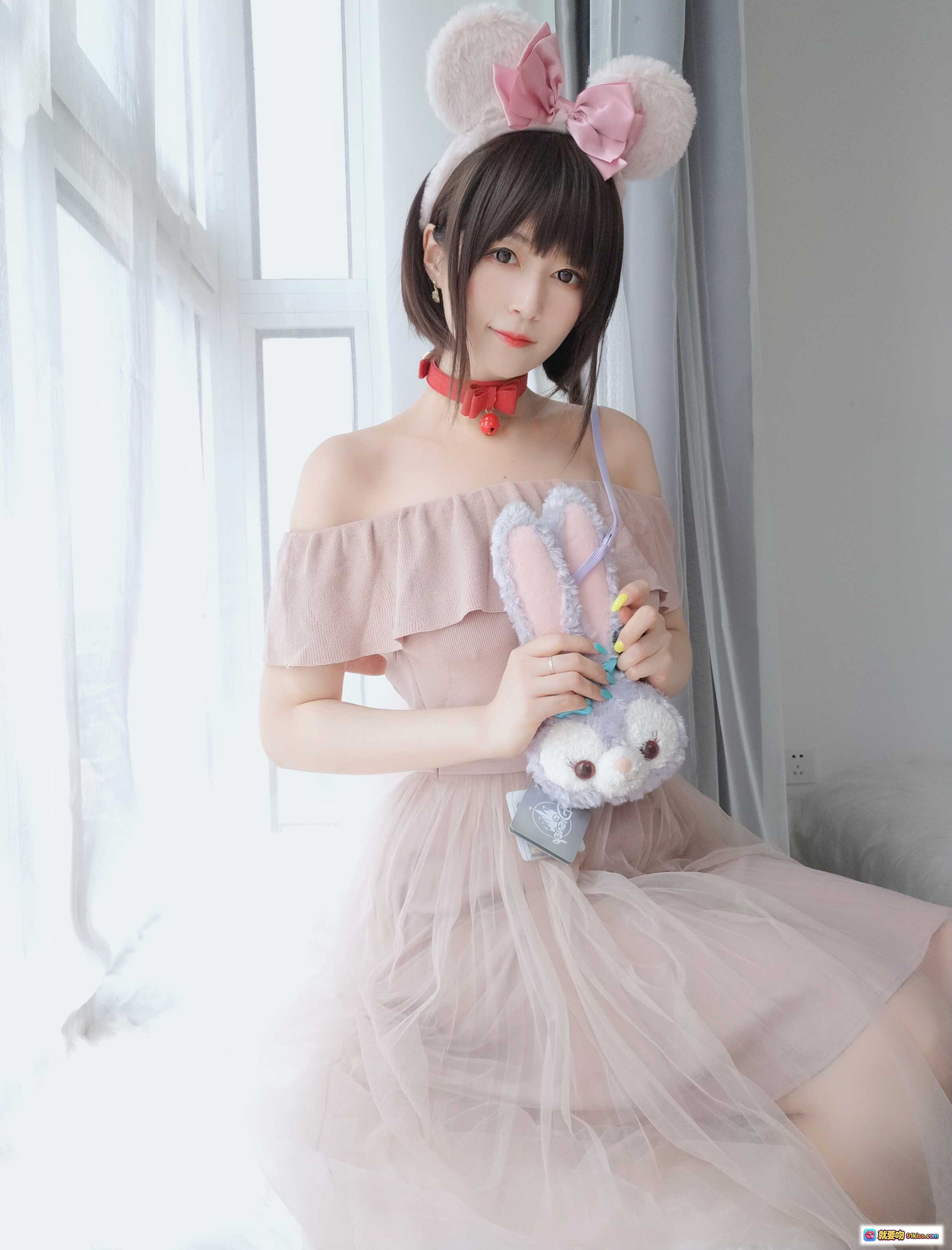 图片[7] - 白银81 NO.045 可爱自拍 东京迪士尼城堡前粉色米妮发箍少女风写真 100P高清美图 - 就要吻