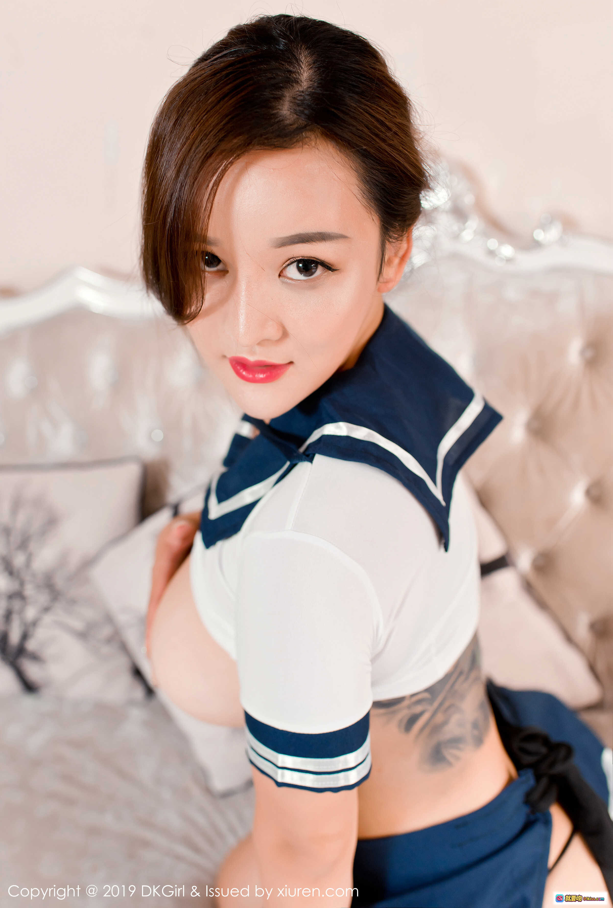 图片[8] - 潘琳琳ber海军风制服写真 | DKGirl Vol.110 2019.07.12 | 纹身美背性感私房照 - 就要吻