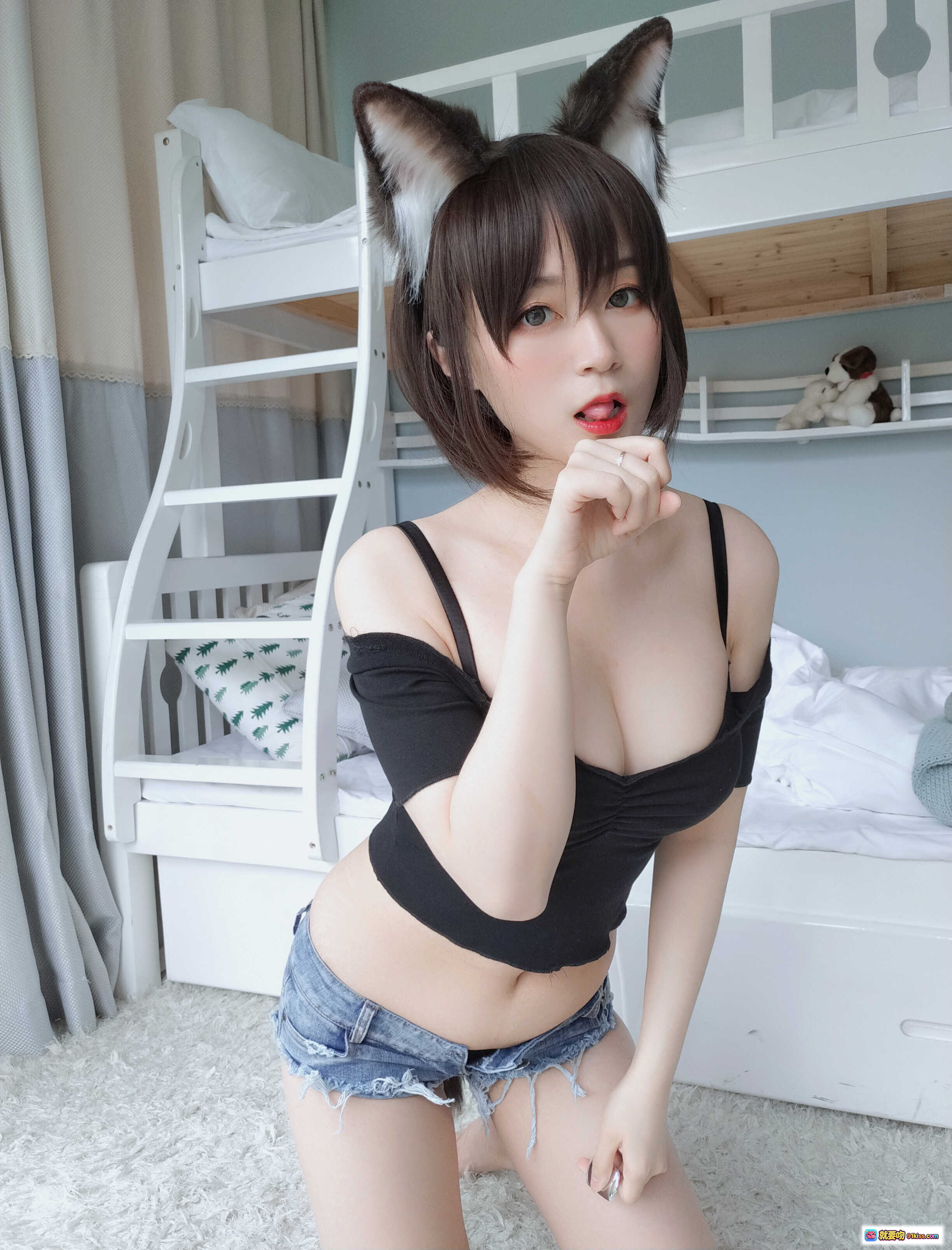 图片[9] - 白银81 NO.010 布偶猫 Cosplay 狐耳少女 室内跪姿写真 46P8V-442MB 高清美图 - 就要吻