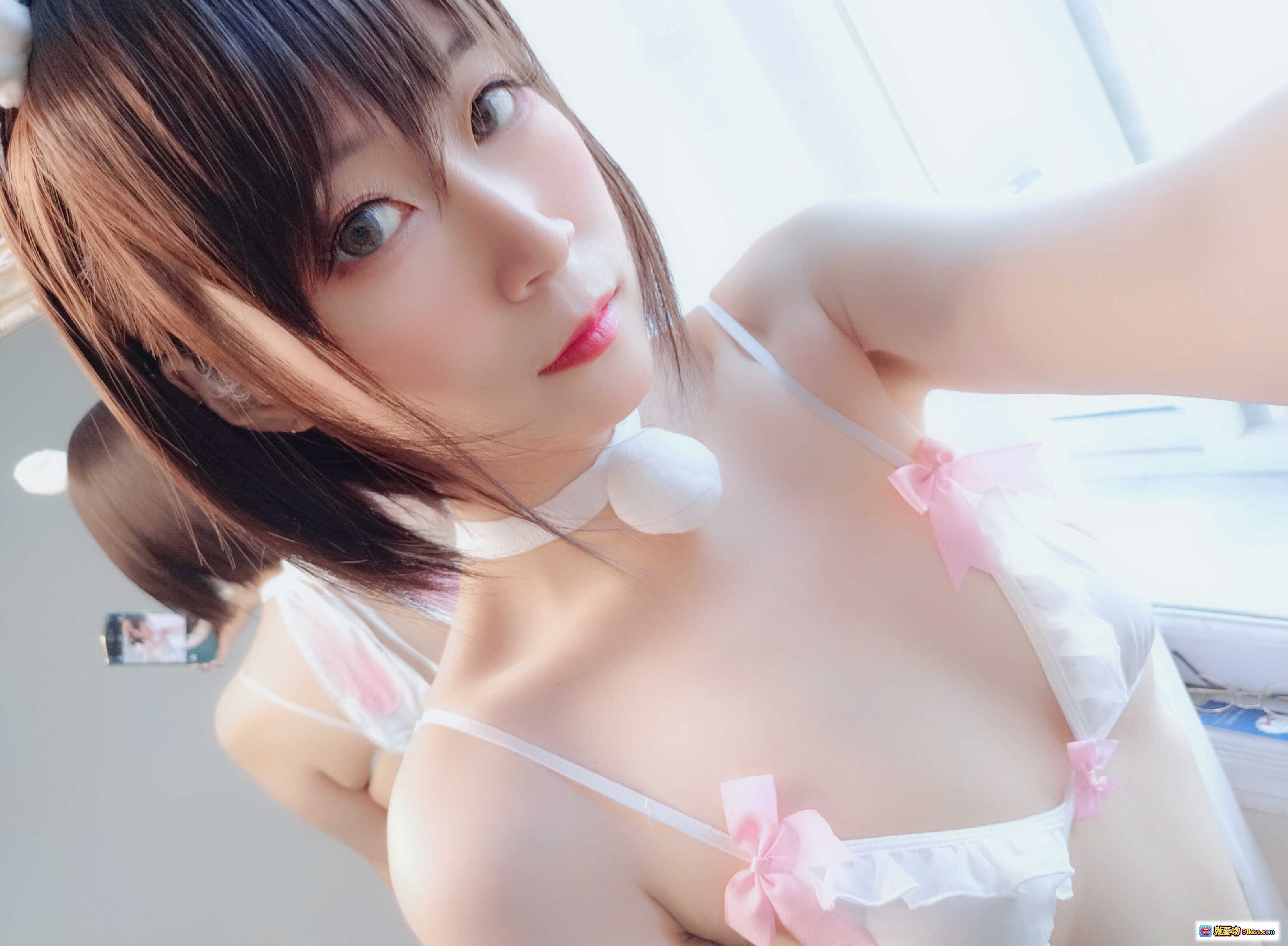 图片[8] - 白银81 NO.013 兔子写真 40P高清美图 白丝高跟兔耳少女镜前自拍 甜美性感风格 - 就要吻