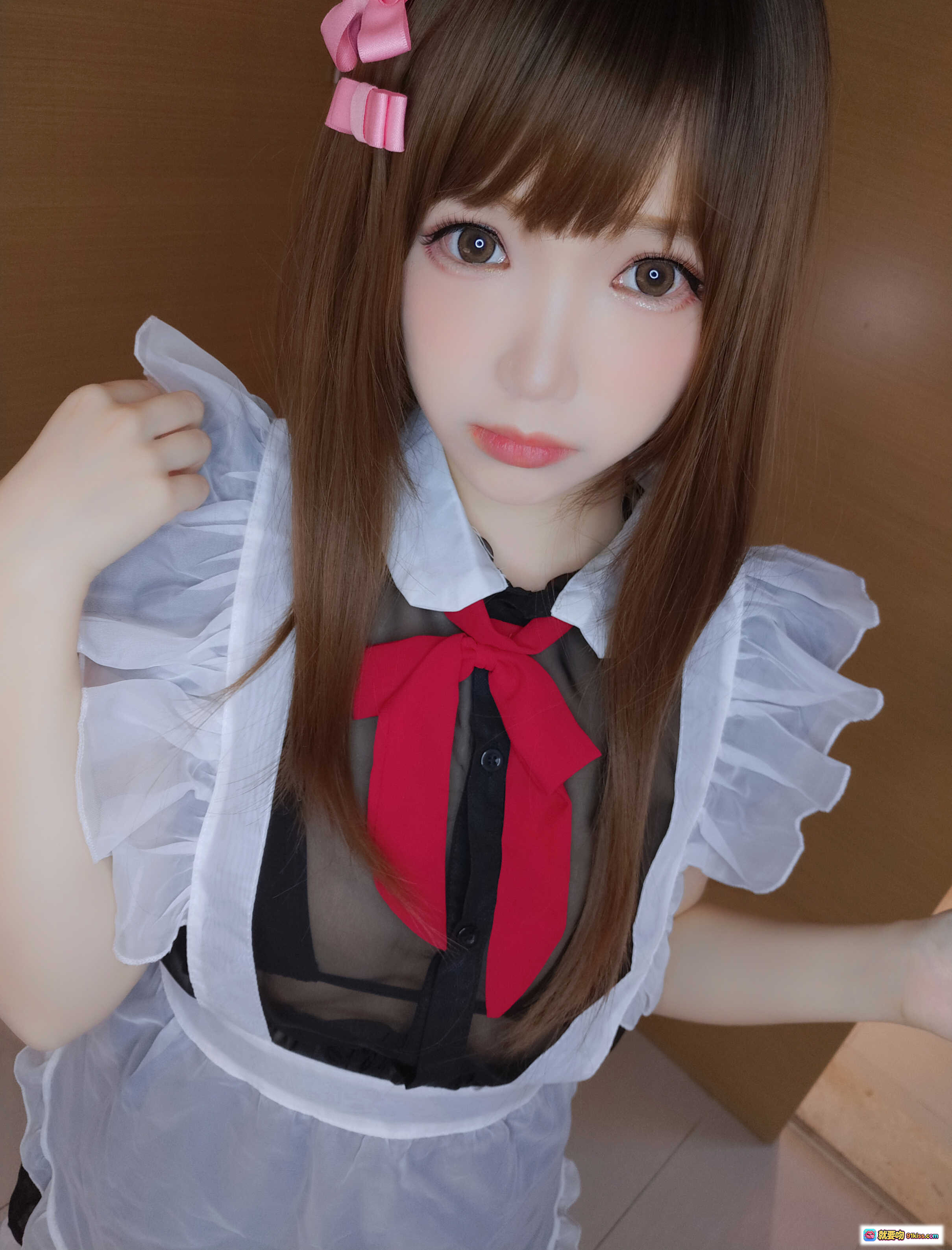 图片[1] - 雪晴Astra NO.029 浴室女仆写真 93P高清美图 粉色蝴蝶结 白色蕾丝围裙 红色领结 甜美少女风 日系萌系造型 - 就要吻