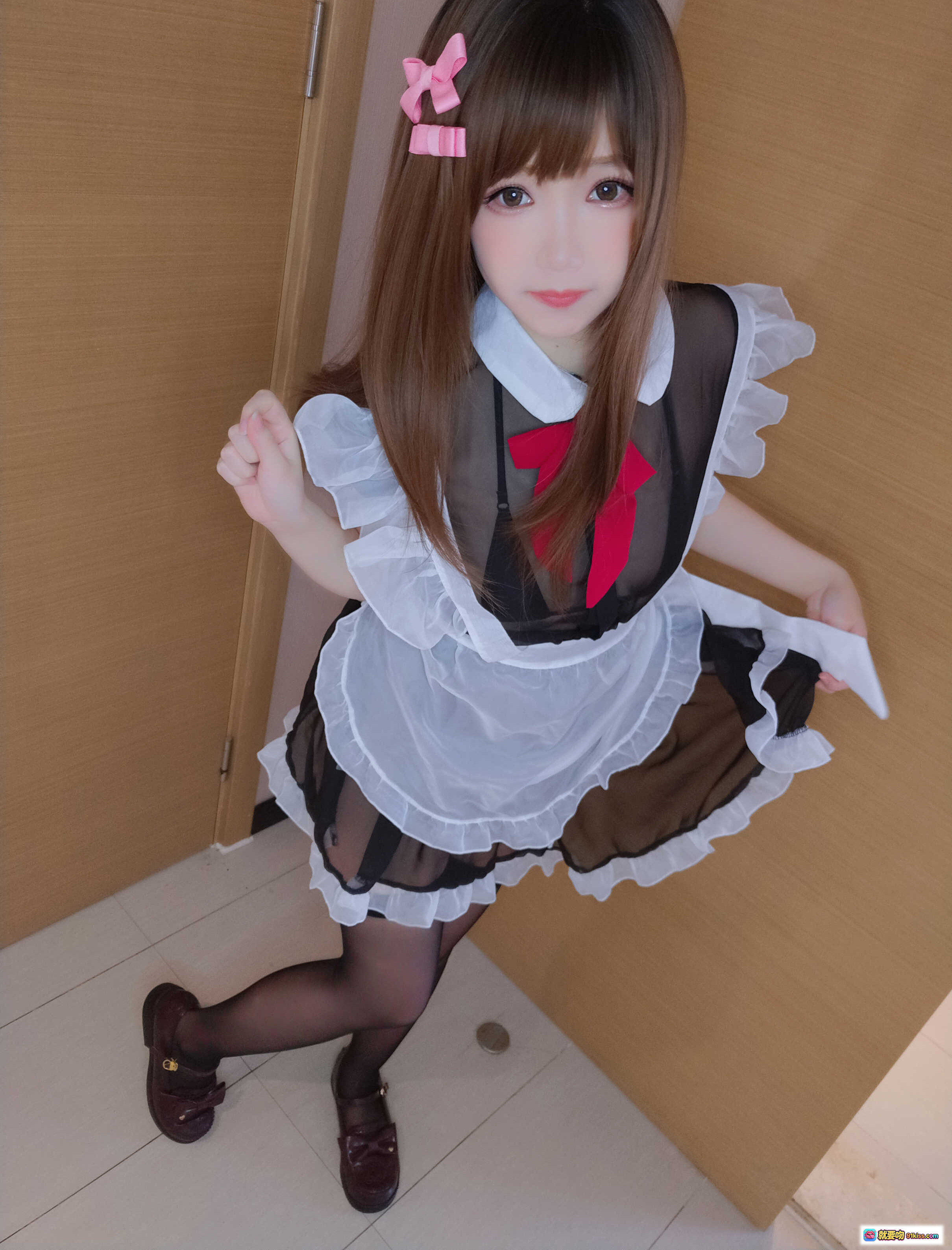 图片[8] - 雪晴Astra NO.029 浴室女仆写真 93P高清美图 粉色蝴蝶结 白色蕾丝围裙 红色领结 甜美少女风 日系萌系造型 - 就要吻