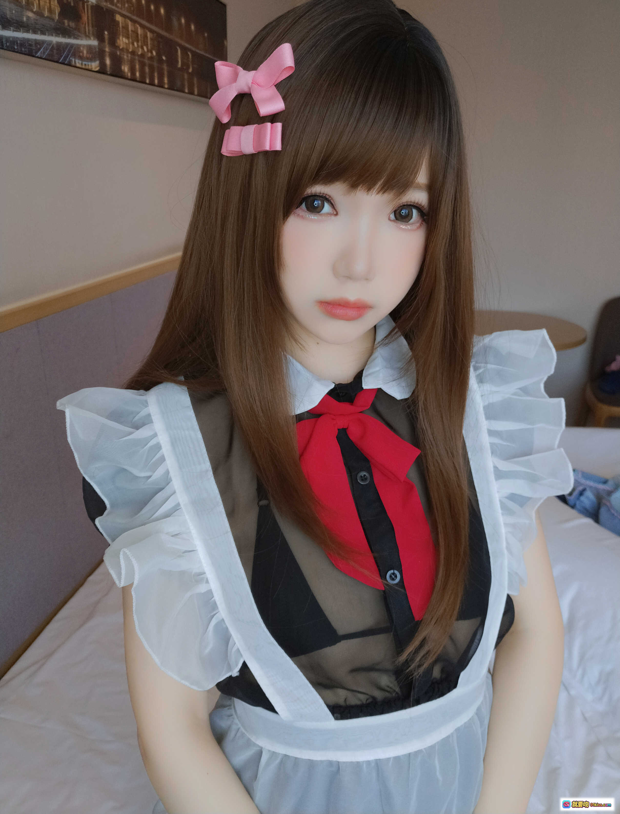 图片[6] - 雪晴Astra NO.029 浴室女仆写真 93P高清美图 粉色蝴蝶结 白色蕾丝围裙 红色领结 甜美少女风 日系萌系造型 - 就要吻