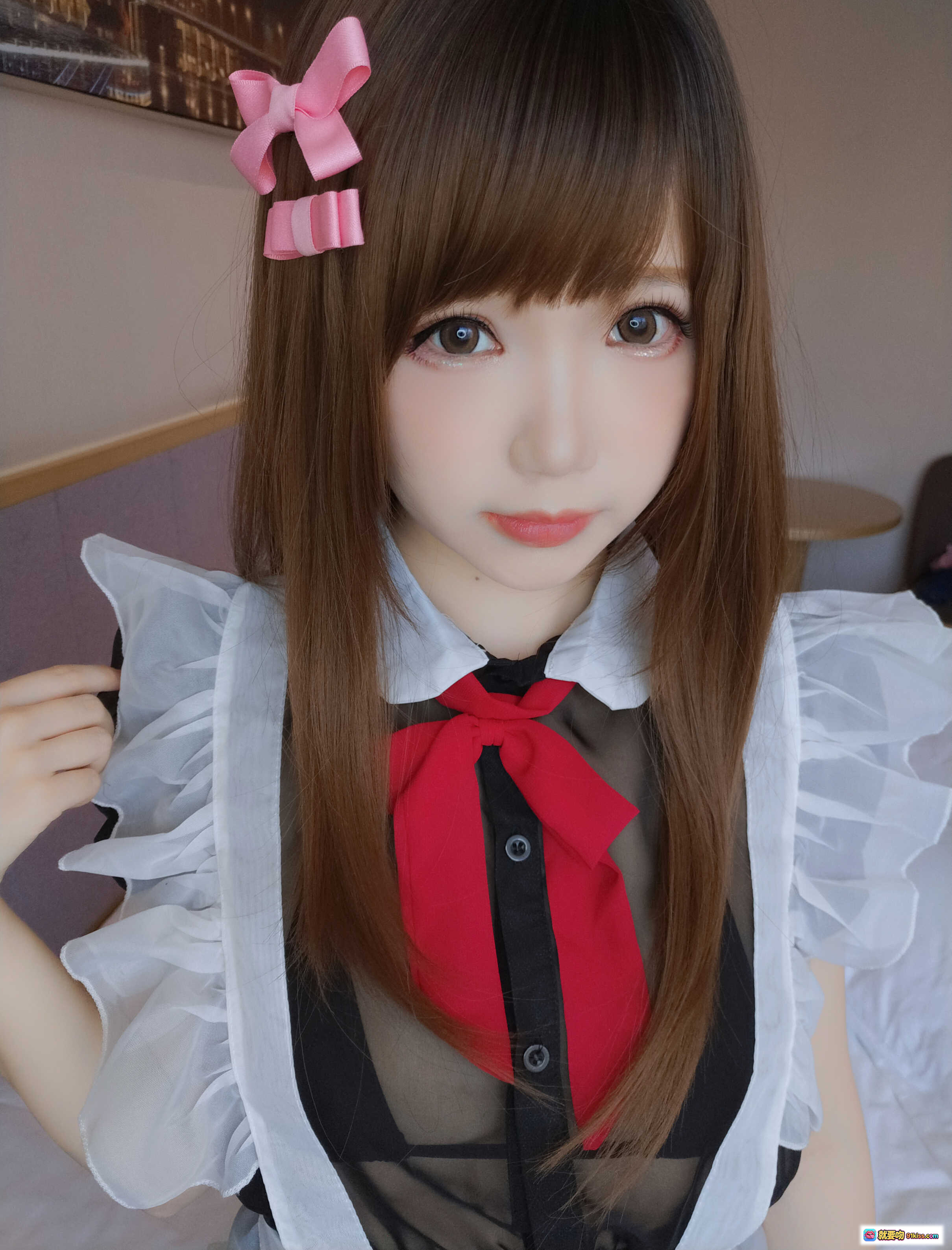 图片[3] - 雪晴Astra NO.029 浴室女仆写真 93P高清美图 粉色蝴蝶结 白色蕾丝围裙 红色领结 甜美少女风 日系萌系造型 - 就要吻